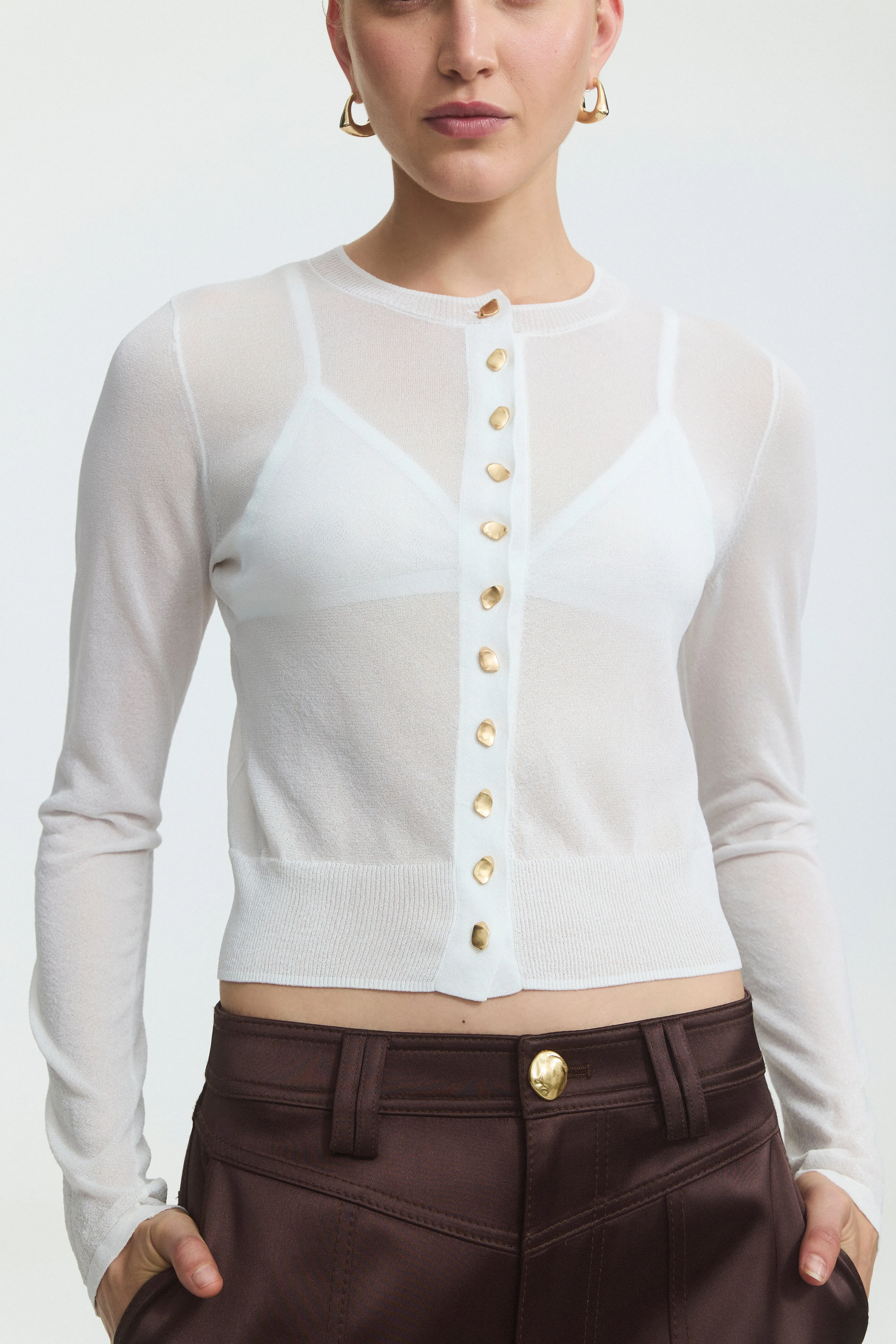 Lynor Sheer Knit Cardigan sold by Aje product image thumbnail 3