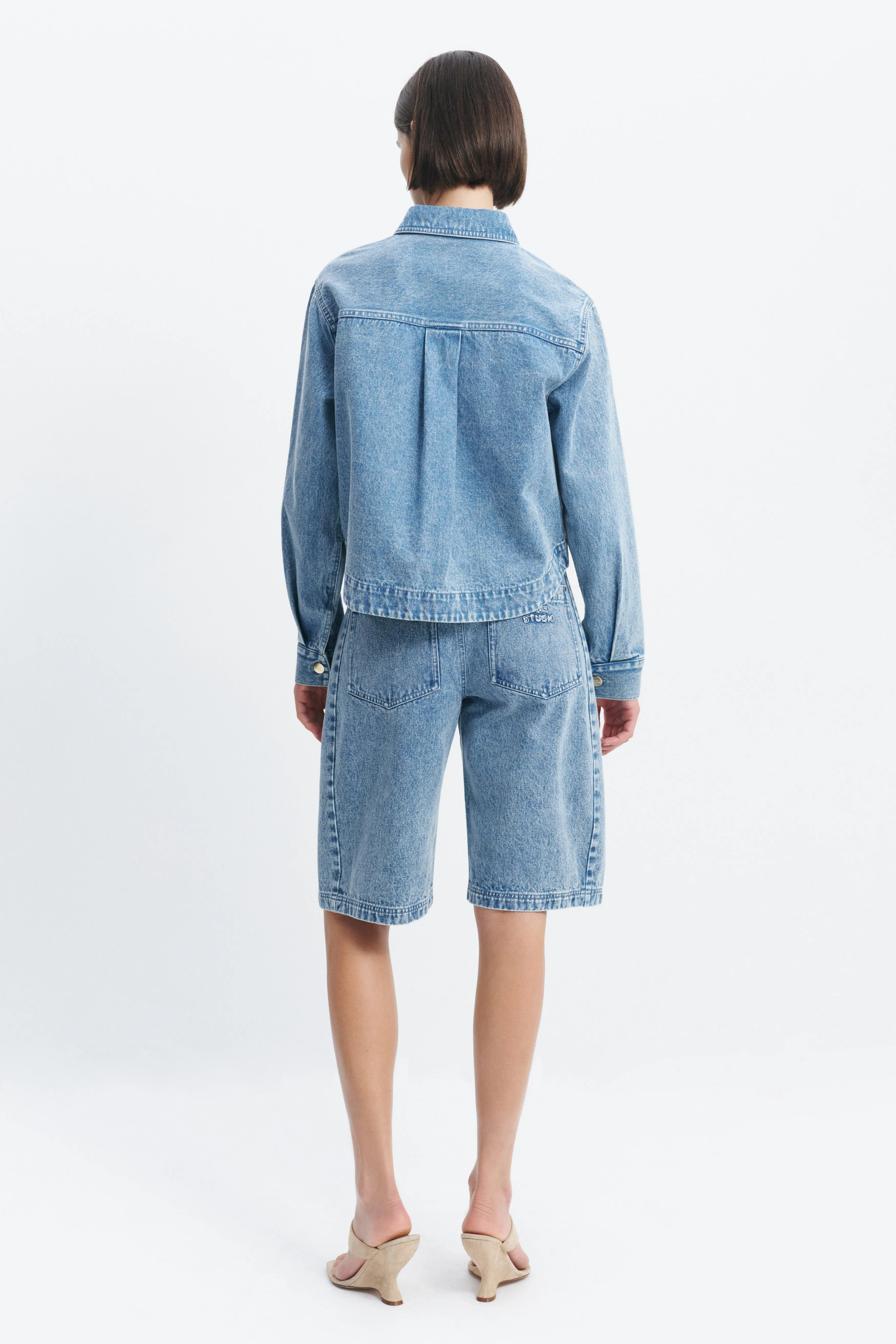 Kendall Crop Denim Shirt sold by Aje product image thumbnail 4