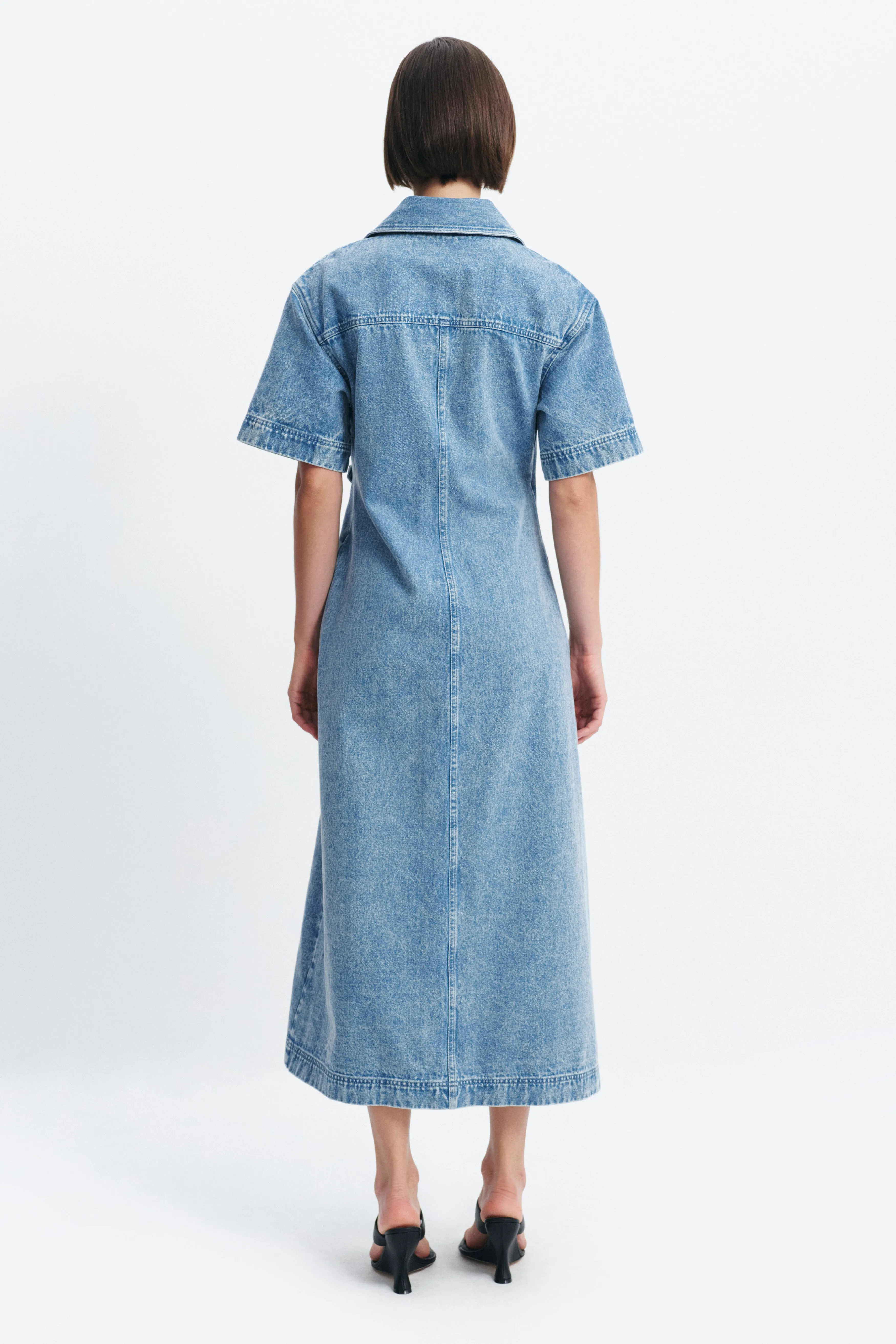 Kendall Denim Wrap Midi Dress sold by Aje product image thumbnail 4