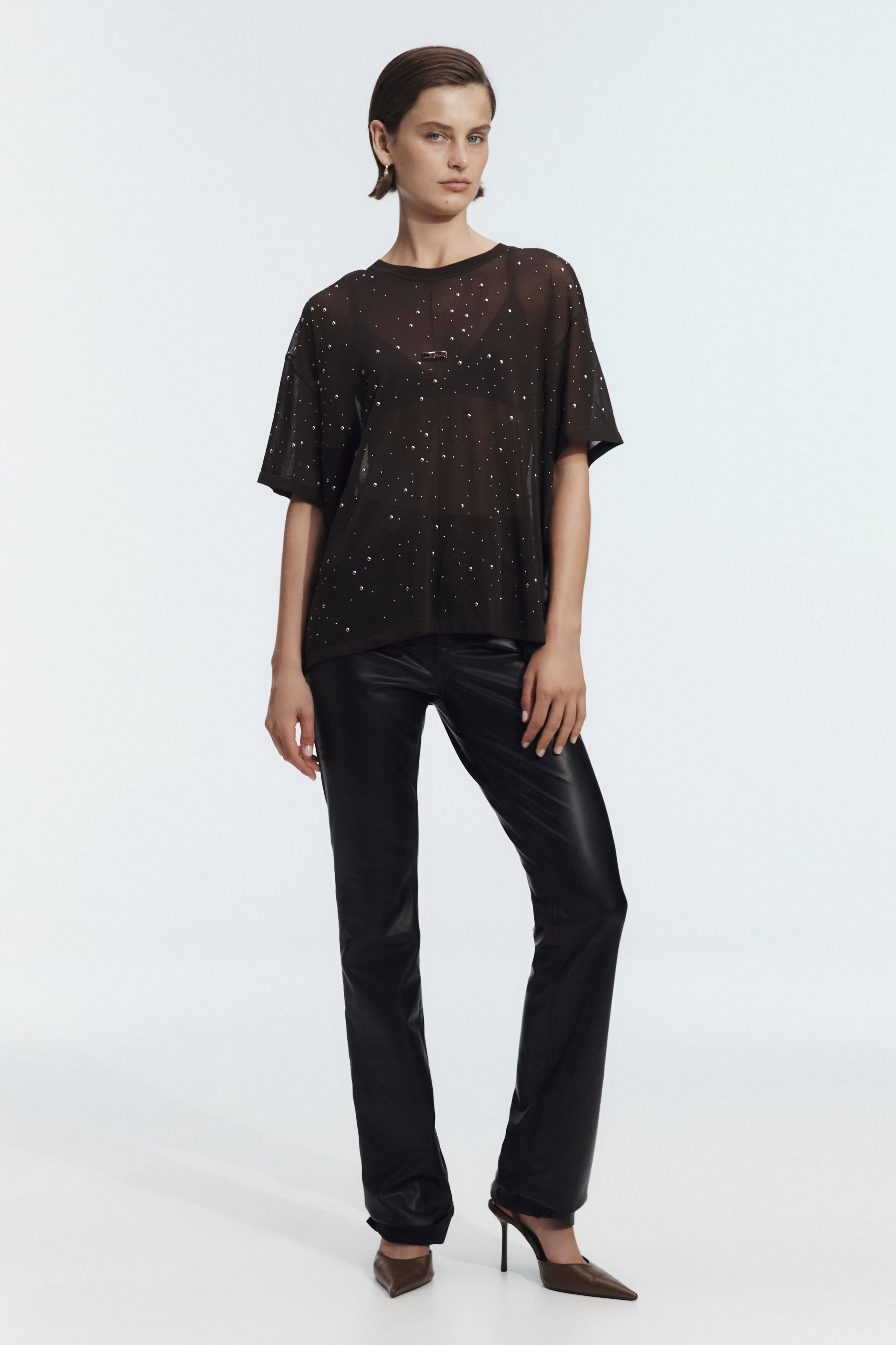 Twila Embellished Knit Tee sold by Aje