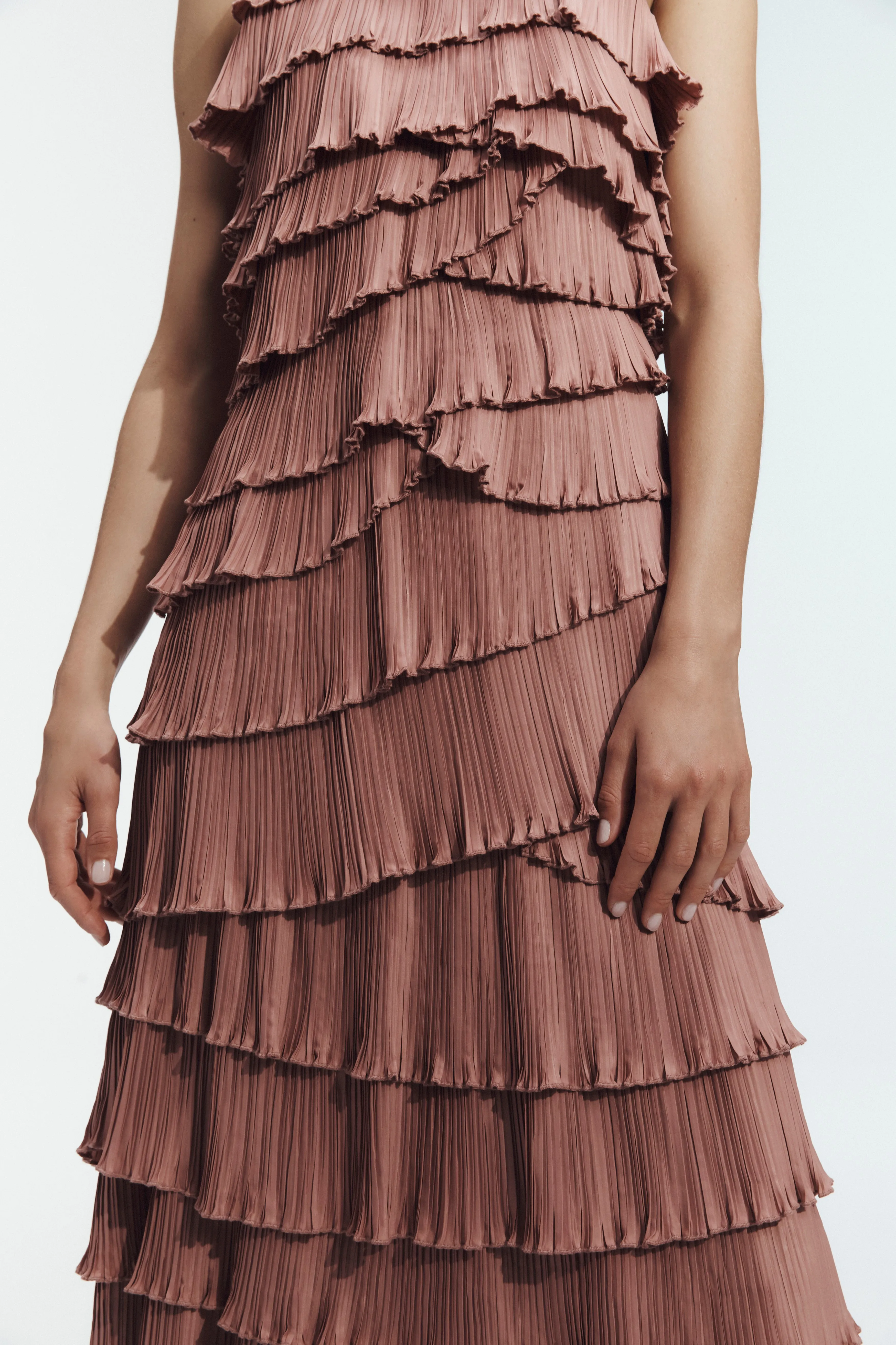 Dew Pleated Maxi Dress sold by Aje product image thumbnail 4
