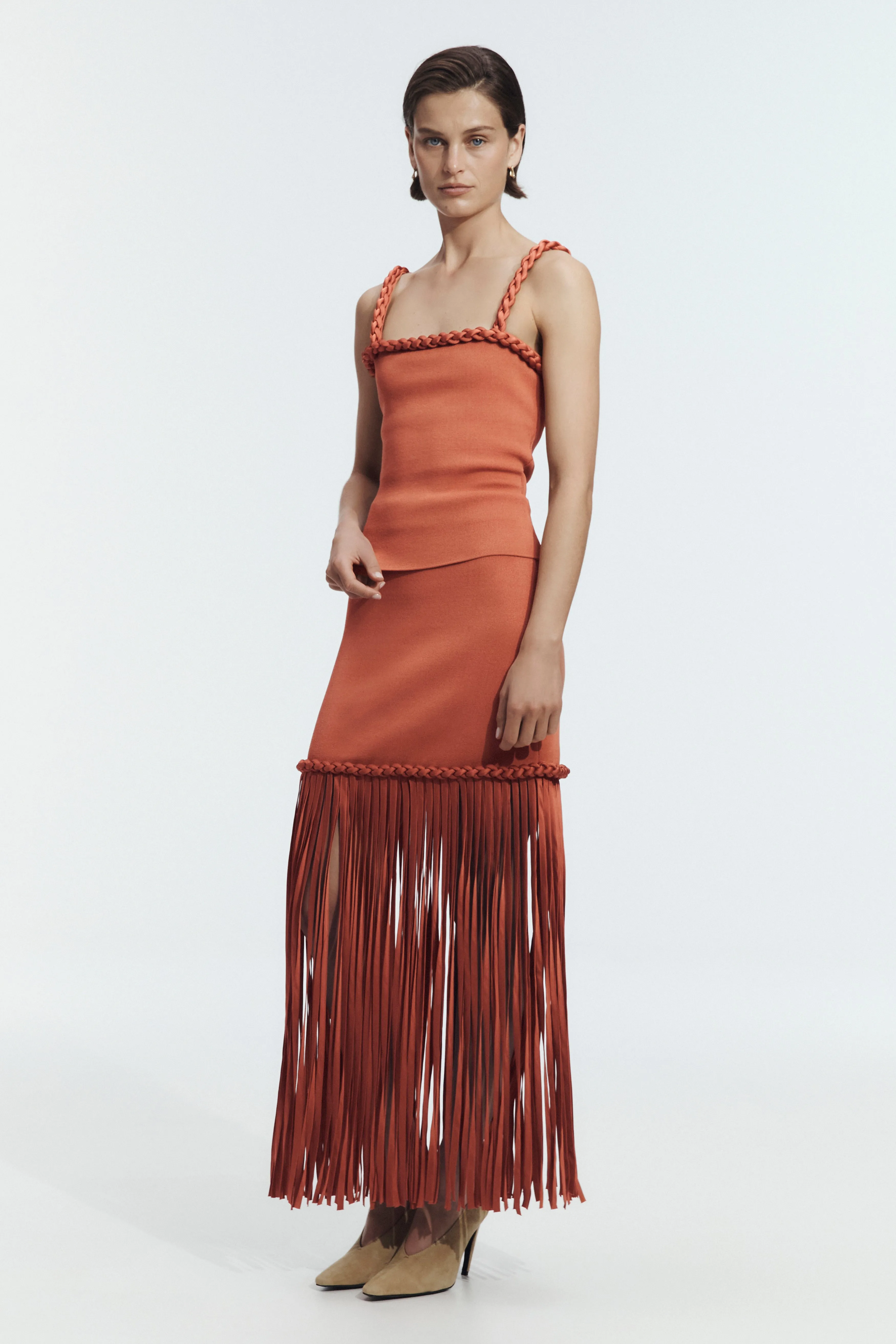 Ribiona Knit Midi Skirt sold by Aje