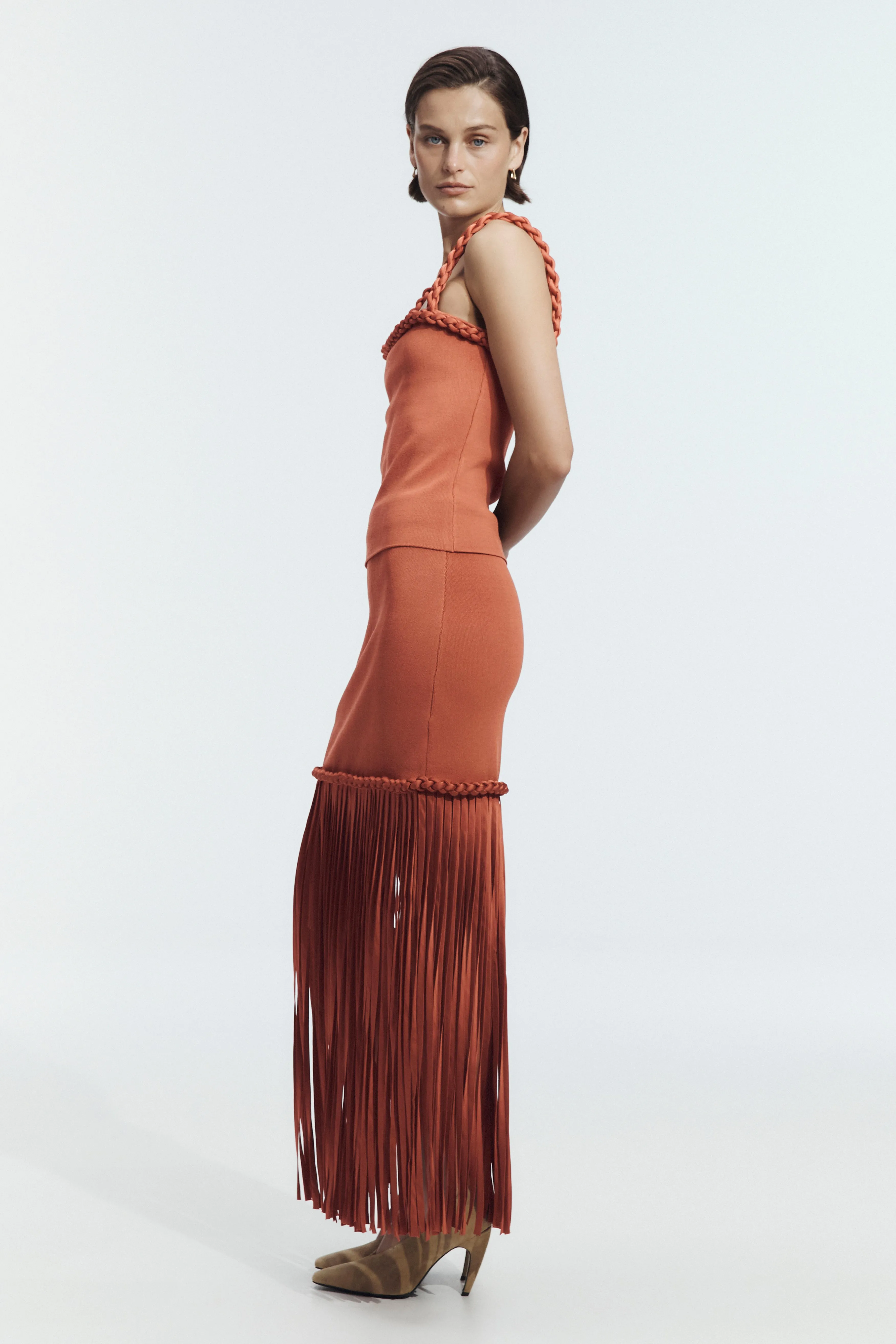 Ribiona Knit Midi Skirt sold by Aje product image thumbnail 3