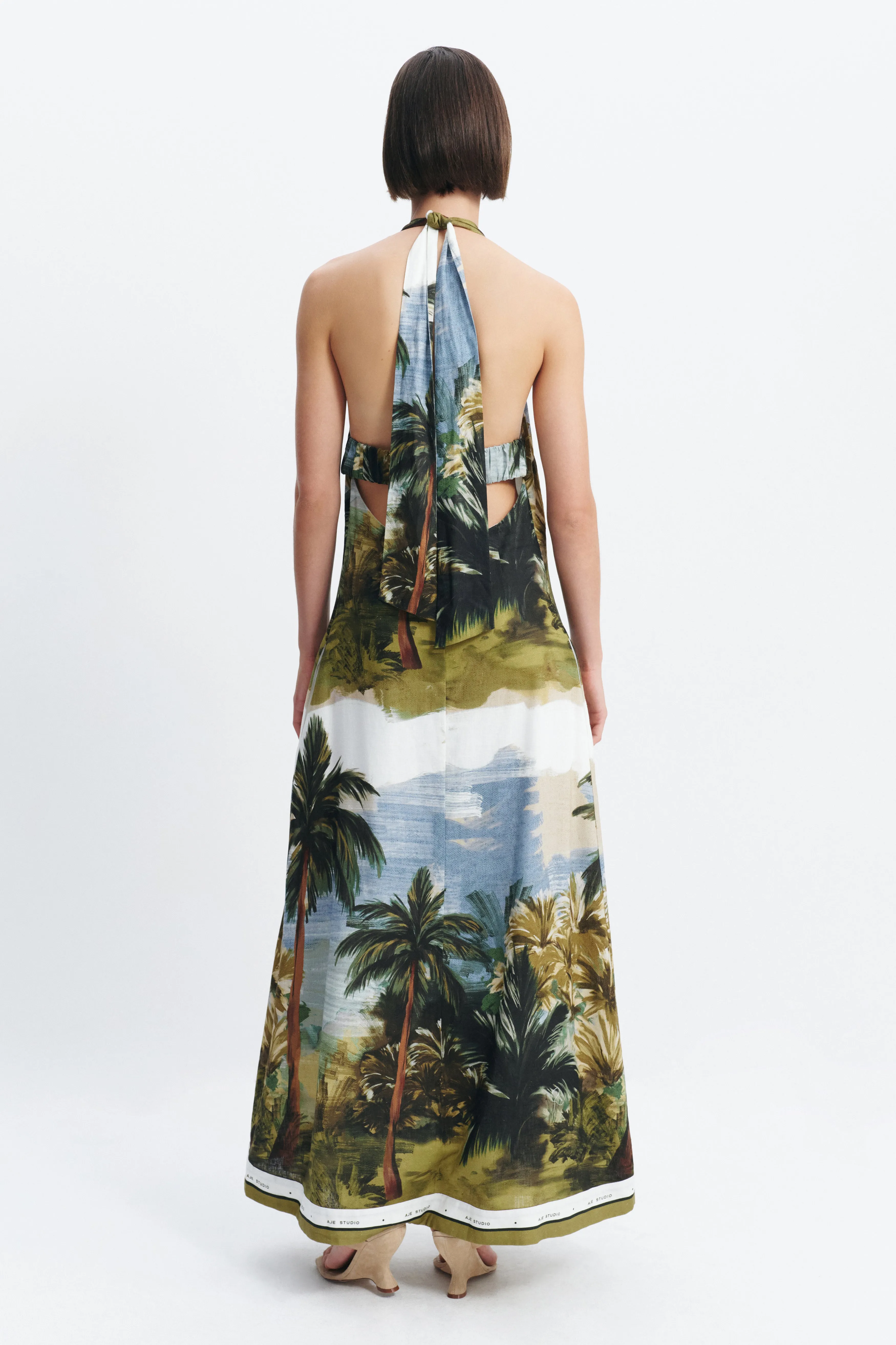 Coastal Border Halter Dress sold by Aje product image thumbnail 5