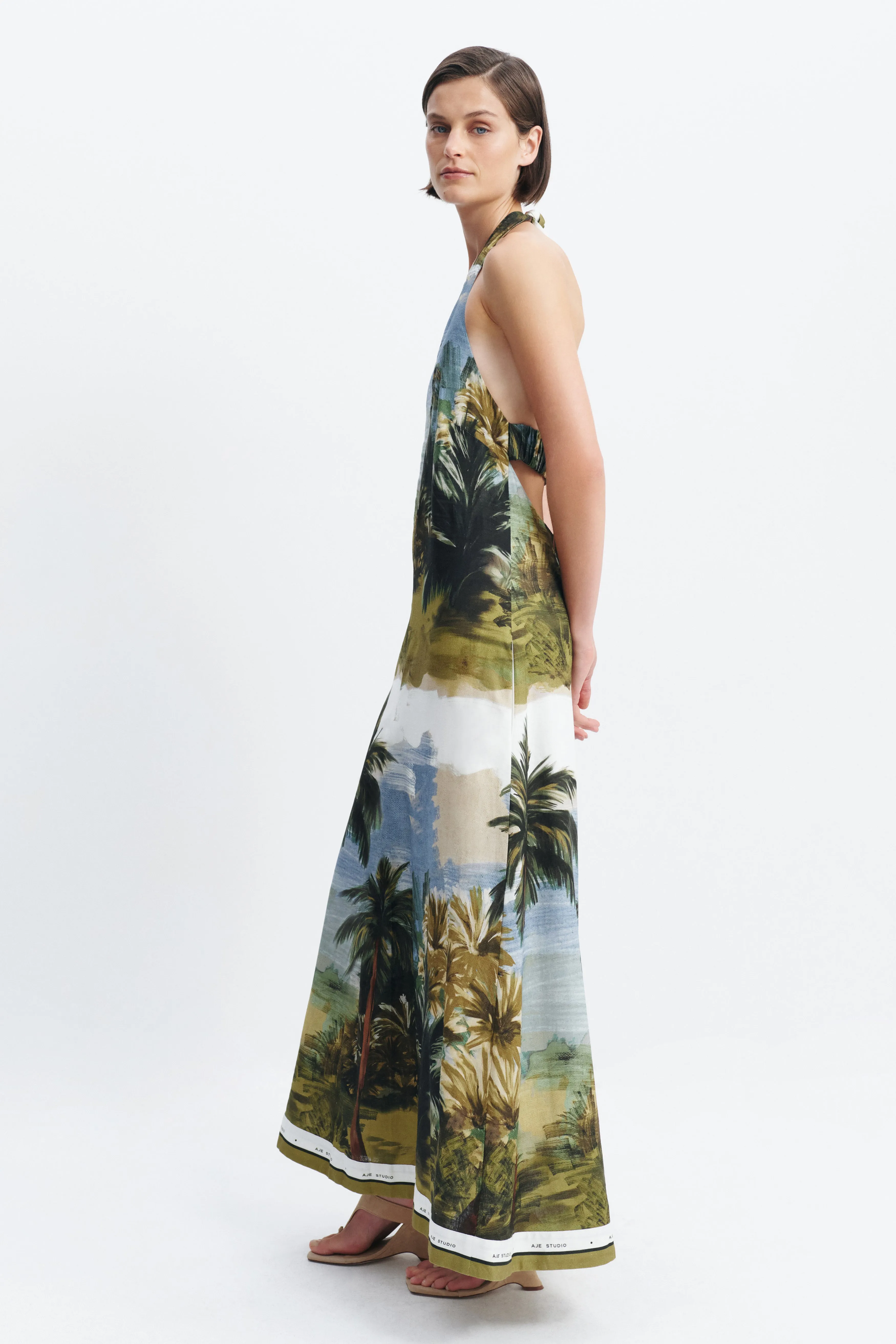 Coastal Border Halter Dress sold by Aje product image thumbnail 4