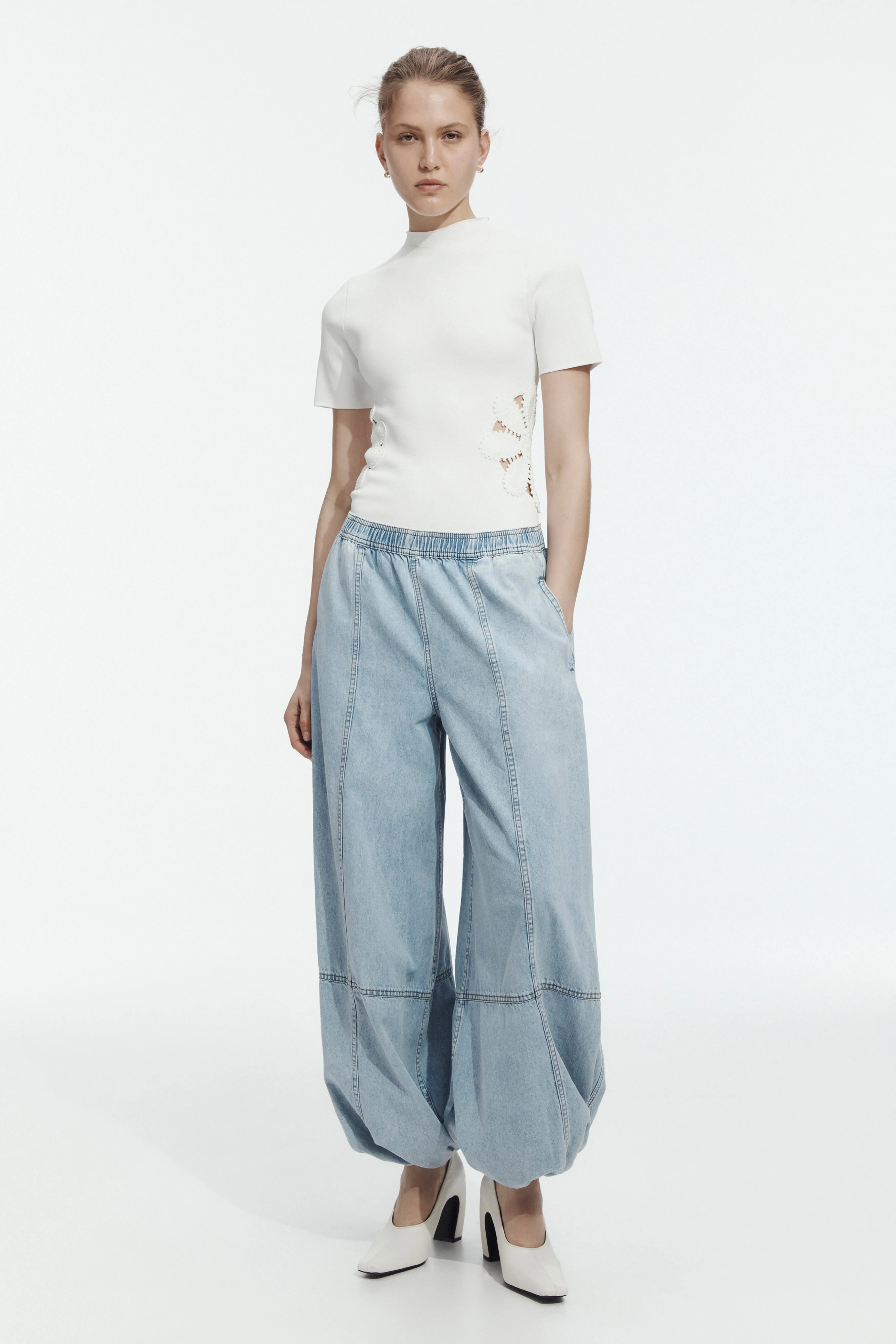 Joy Balloon Denim Pant sold by Aje