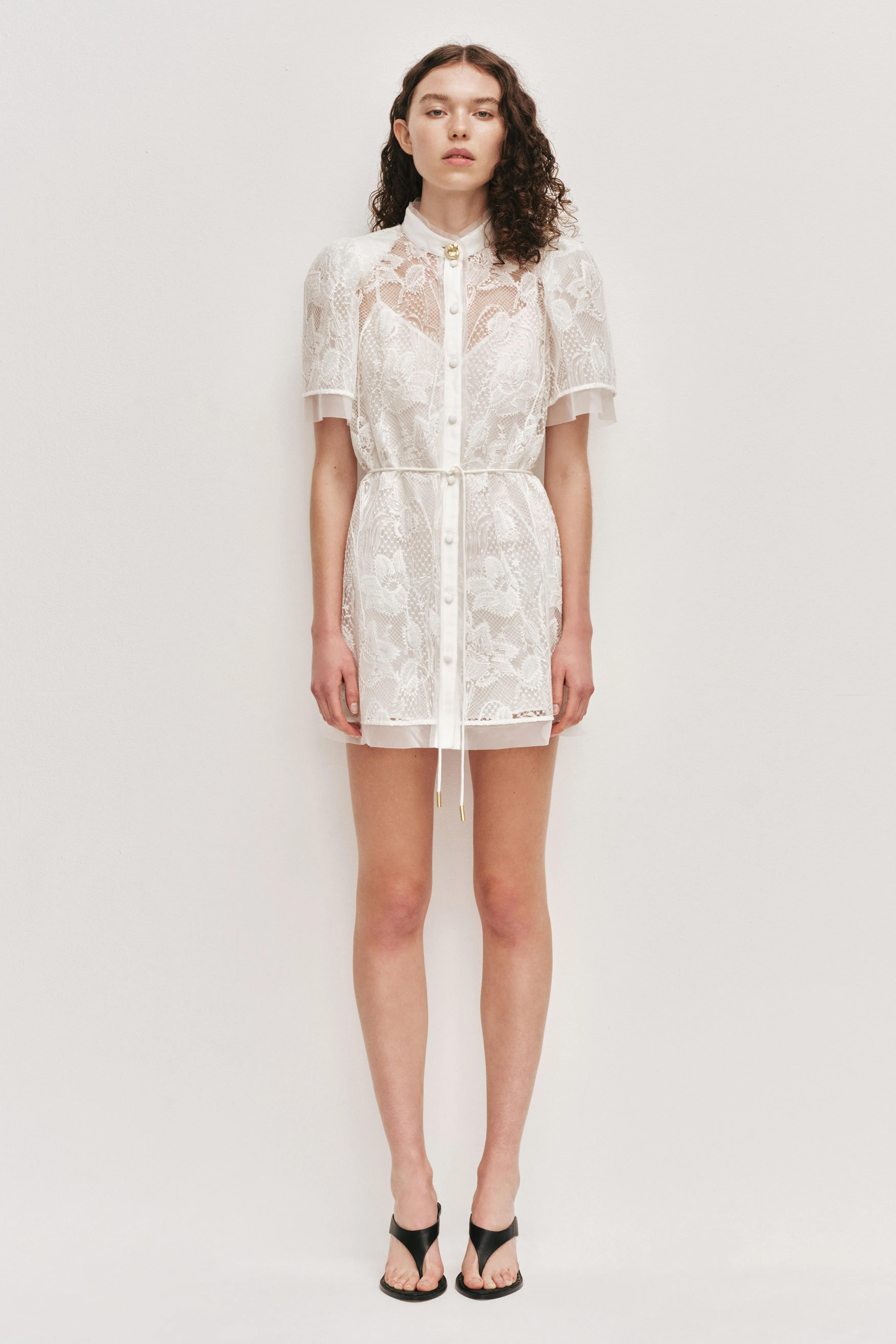 Pippa Lace Mini Dress sold by Aje