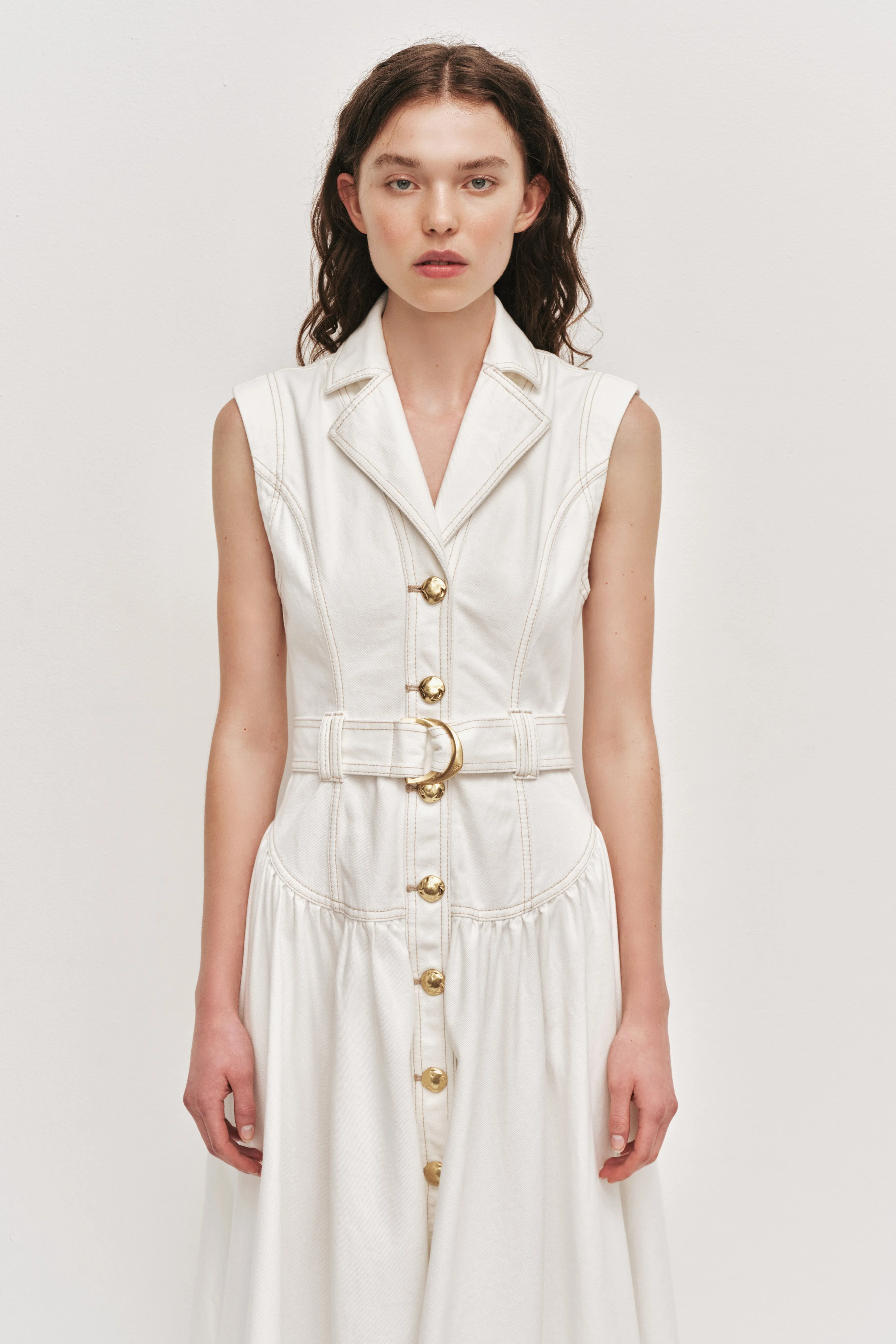 Liliana Belted Denim Midi Dress sold by Aje product image thumbnail 3