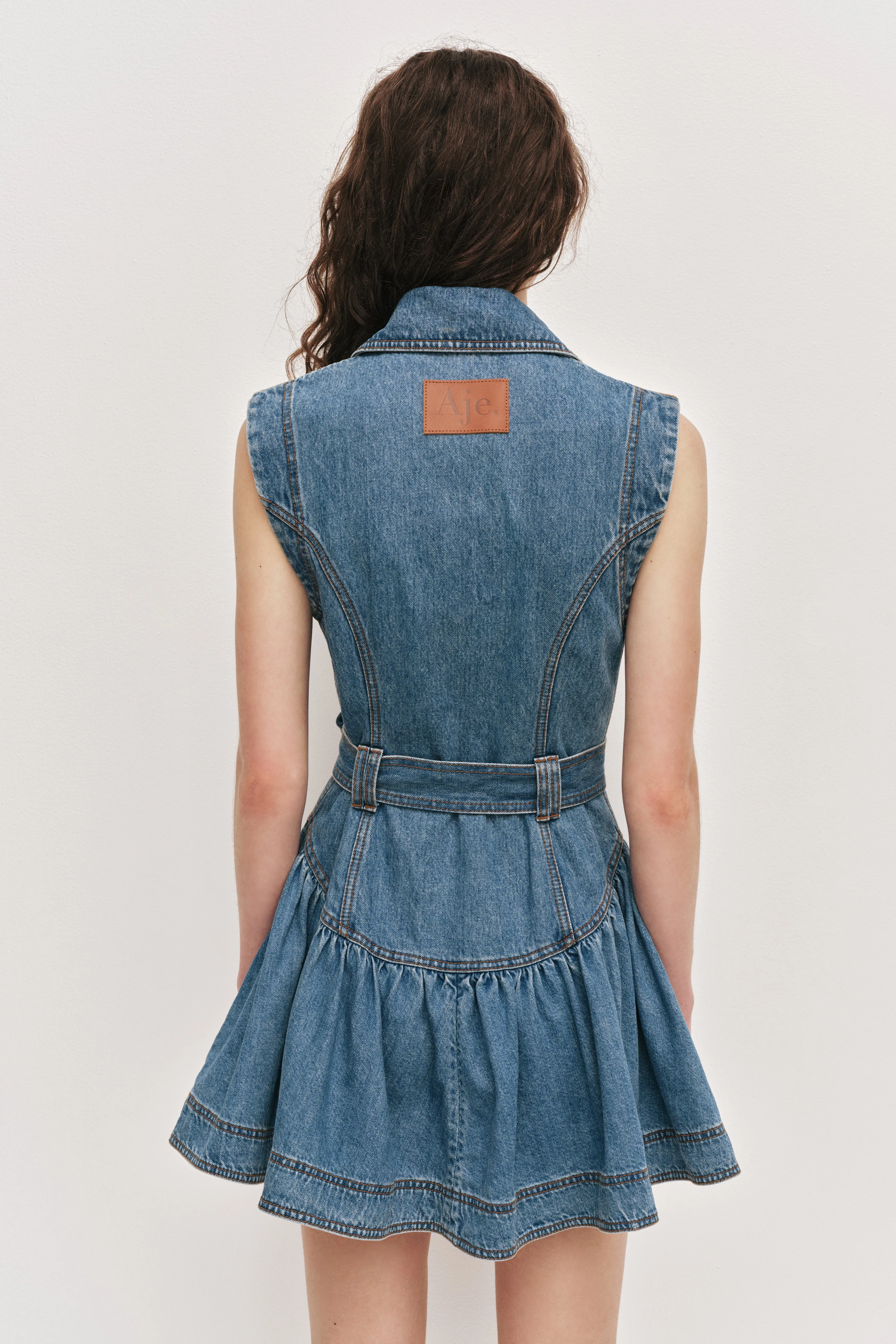 Liliana Belted Denim Mini Dress sold by Aje product image thumbnail 5
