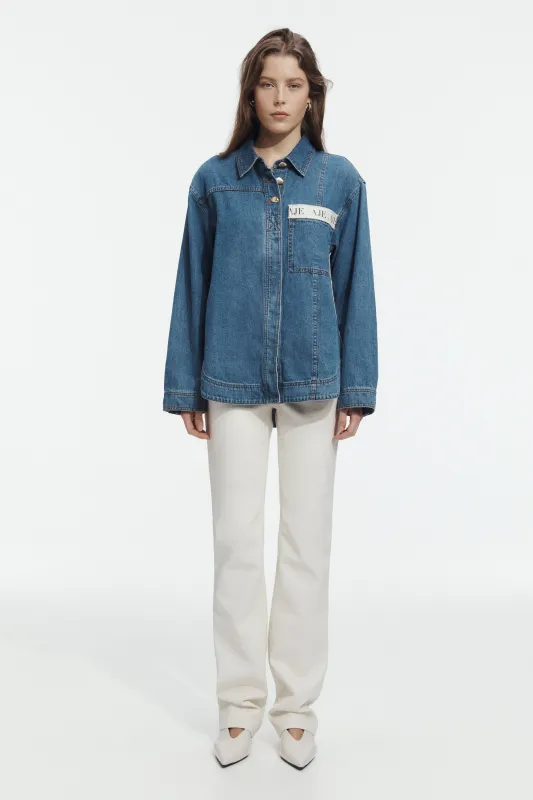 Caserta Logo Denim Shirt made by Aje