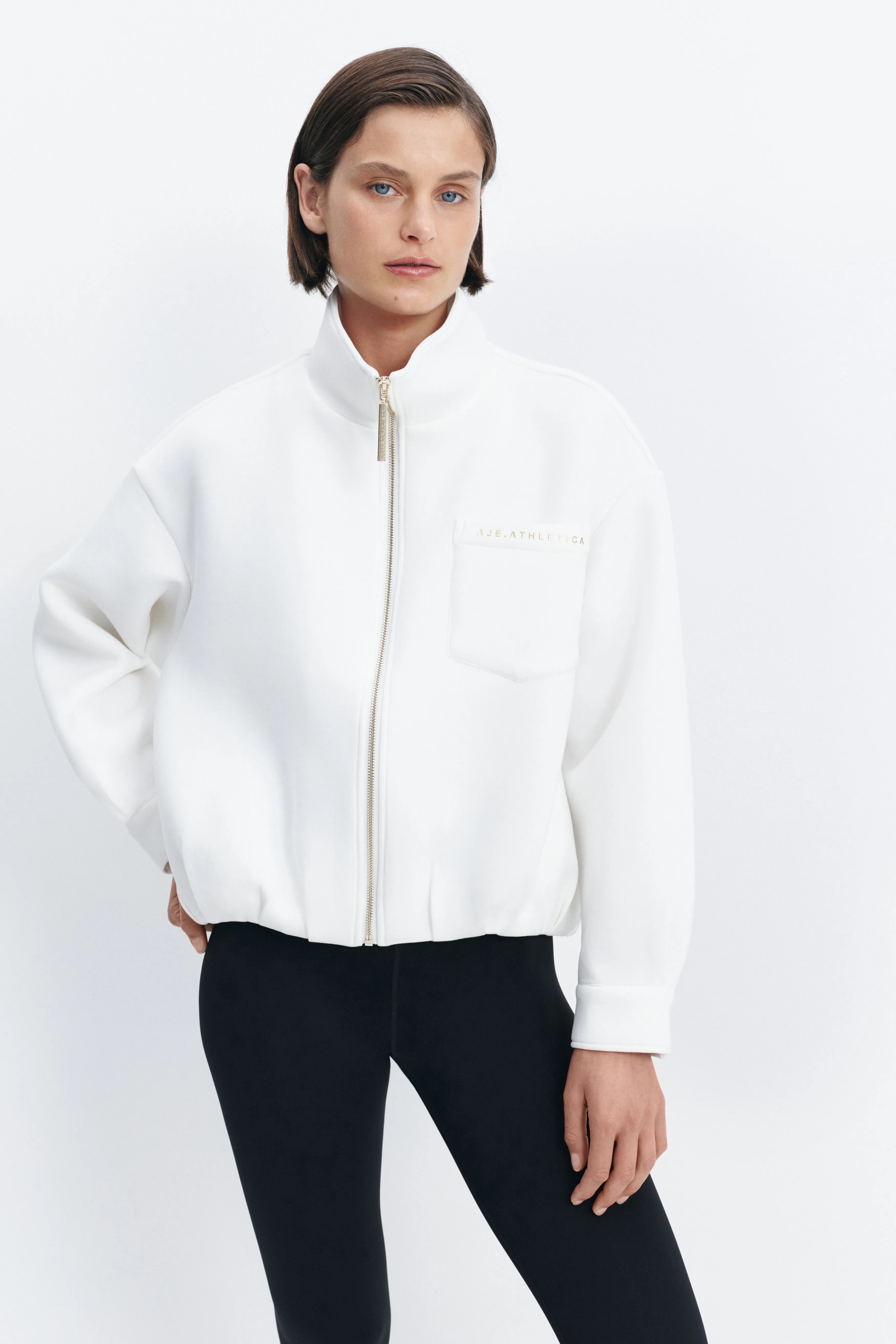 Full Zip Bubble Hem Jacket sold by Aje