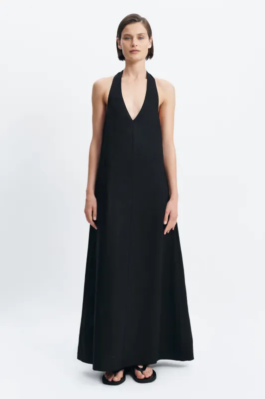 Corine Linen Halter Dress made by Aje