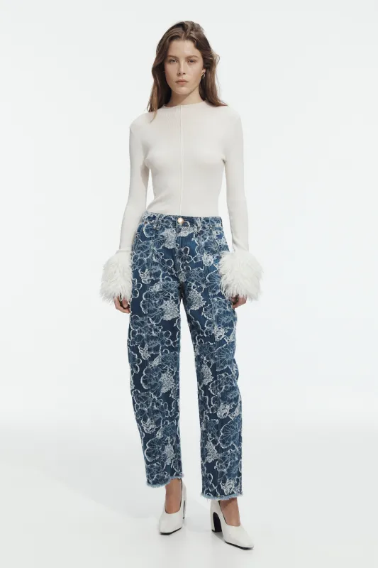 Arlo Jacquard Barrel Jean made by Aje