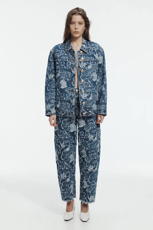 Arlo Jacquard Denim Jacket made by Aje