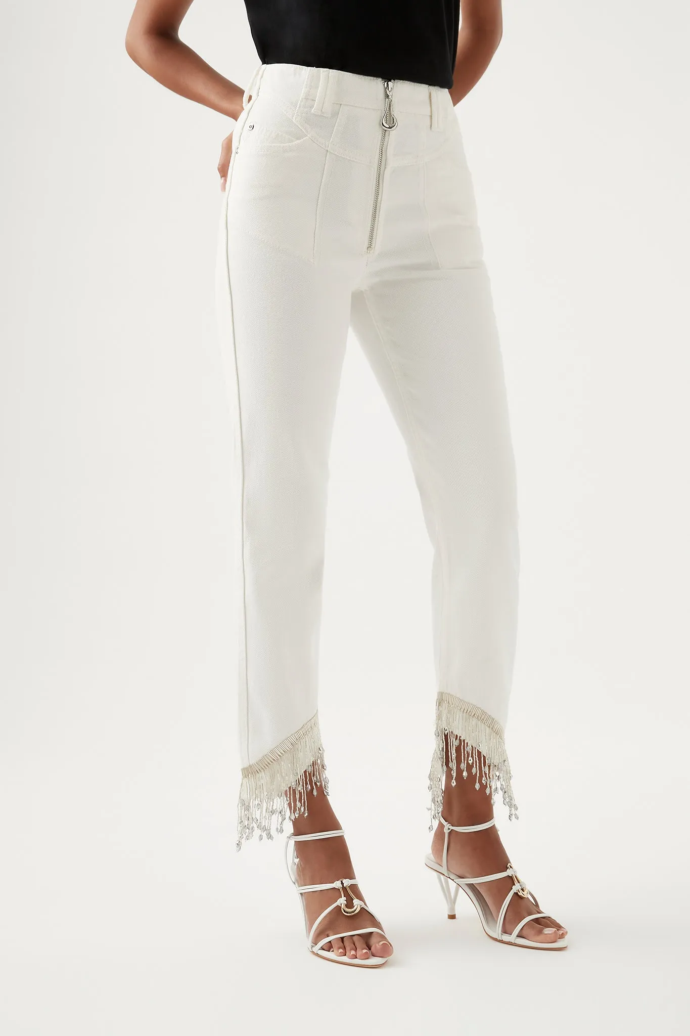 Sheen Fringe Denim Jeans sold by Aje product image thumbnail 5