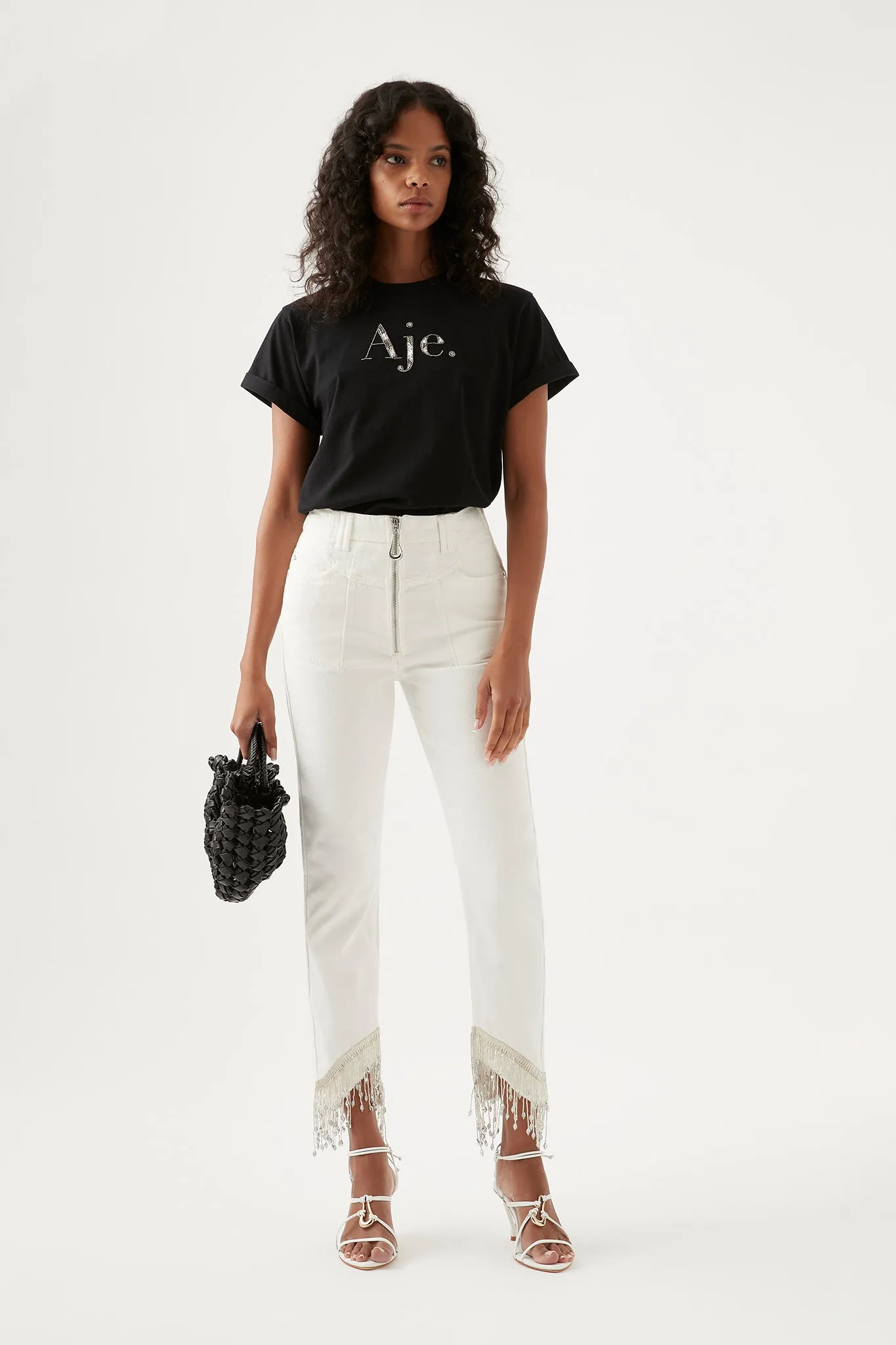 Sheen Fringe Denim Jeans sold by Aje product image thumbnail 4