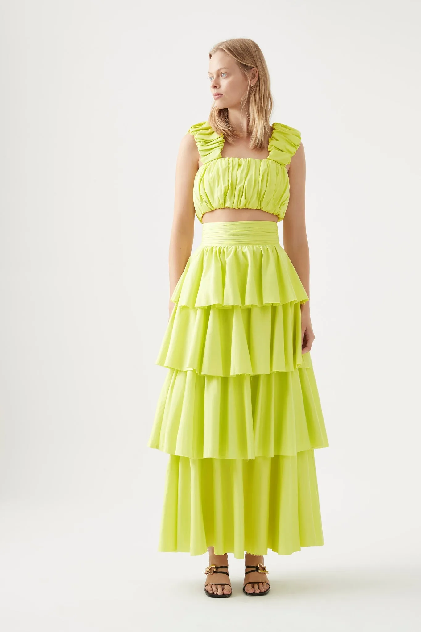 Medina Tiered Midi Skirt sold by Aje product image thumbnail 4