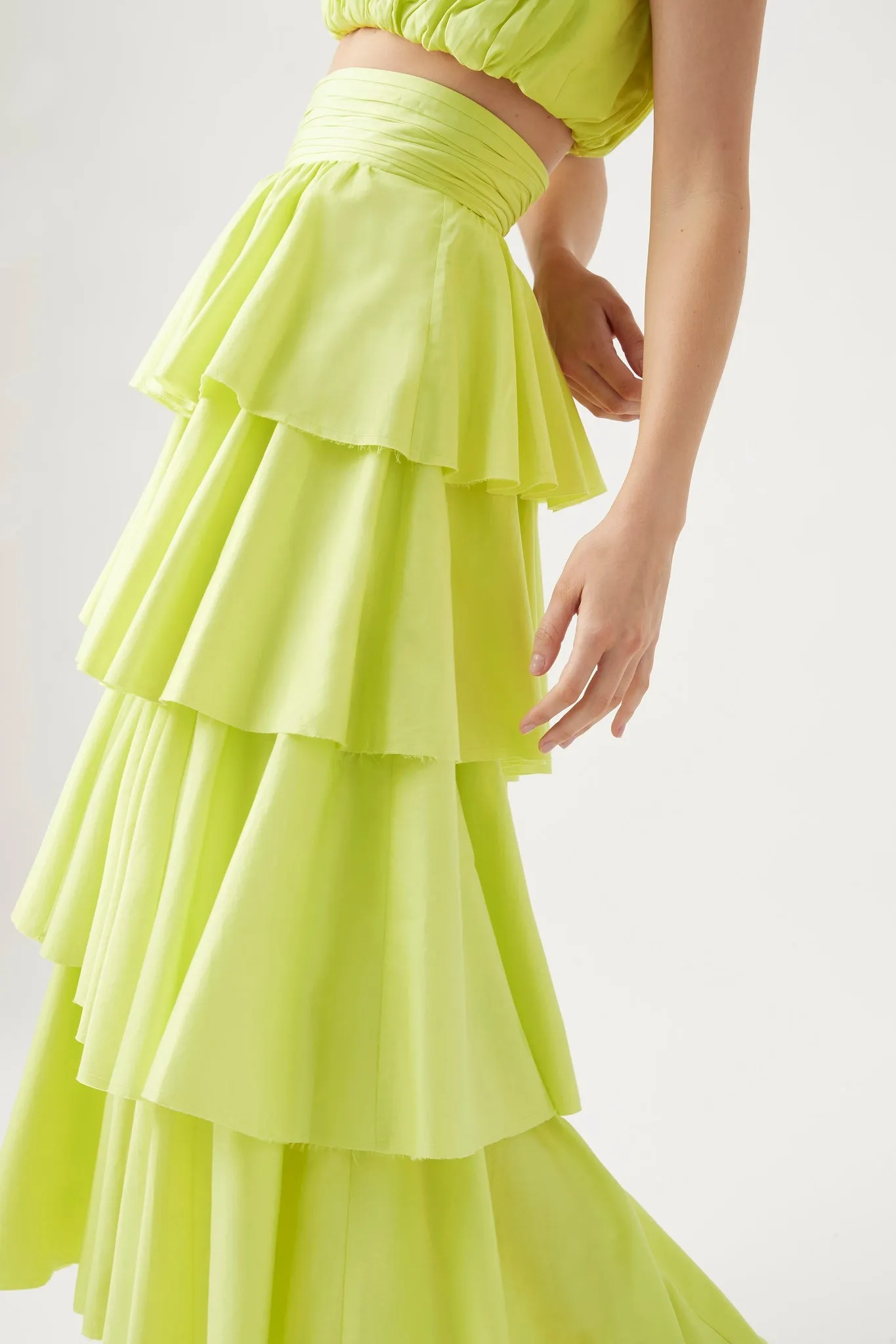 Medina Tiered Midi Skirt sold by Aje product image thumbnail 5
