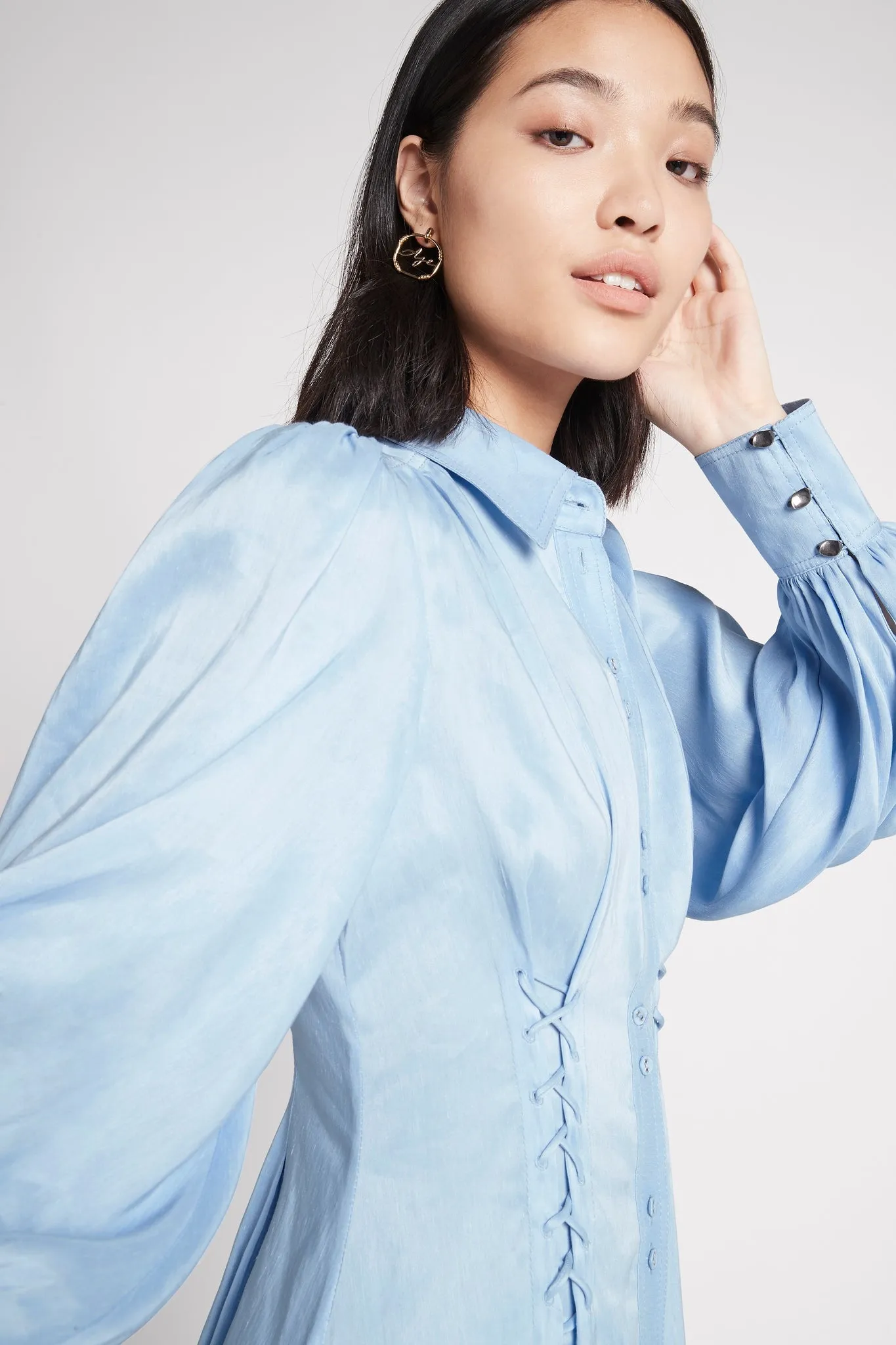 Ephemera Lace-Up Shirt Dress sold by Aje product image thumbnail 4