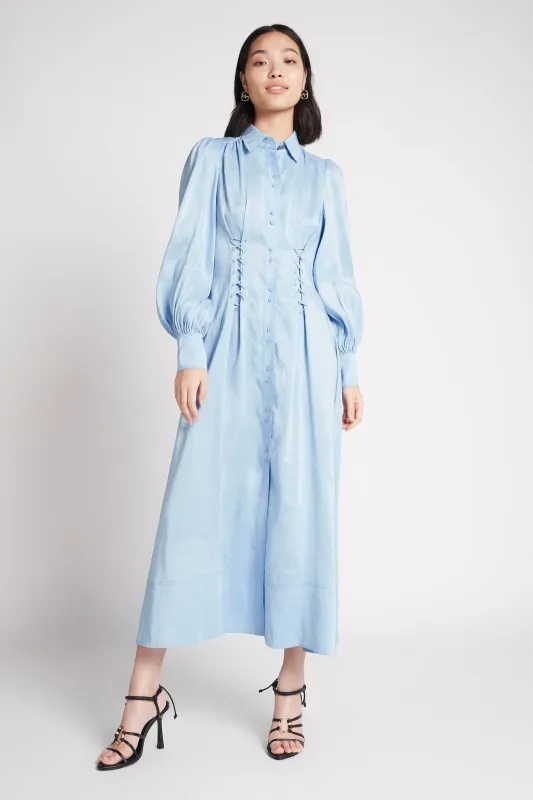 Ephemera Lace-Up Shirt Dress made by Aje