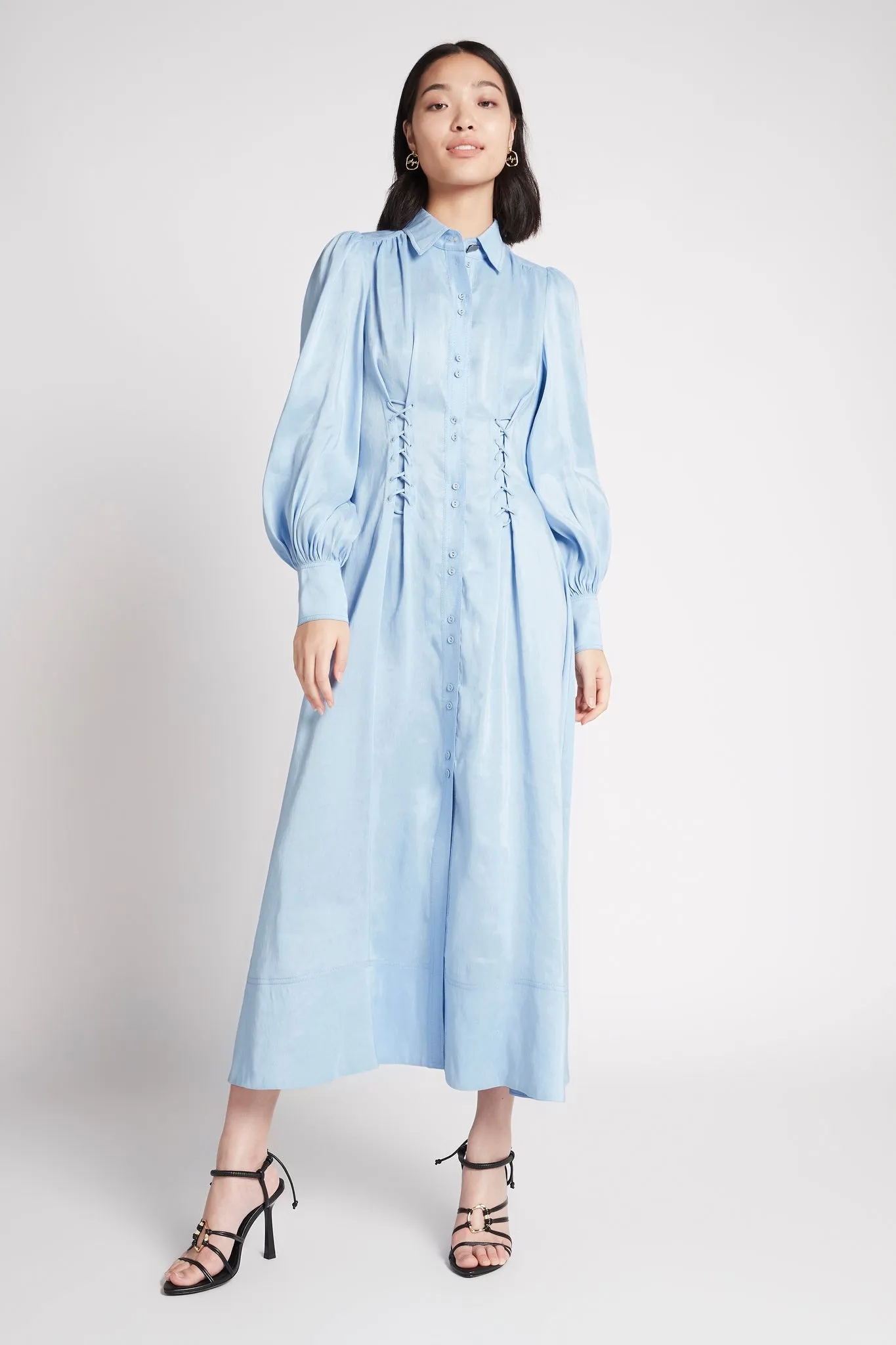 Ephemera Lace-Up Shirt Dress sold by Aje