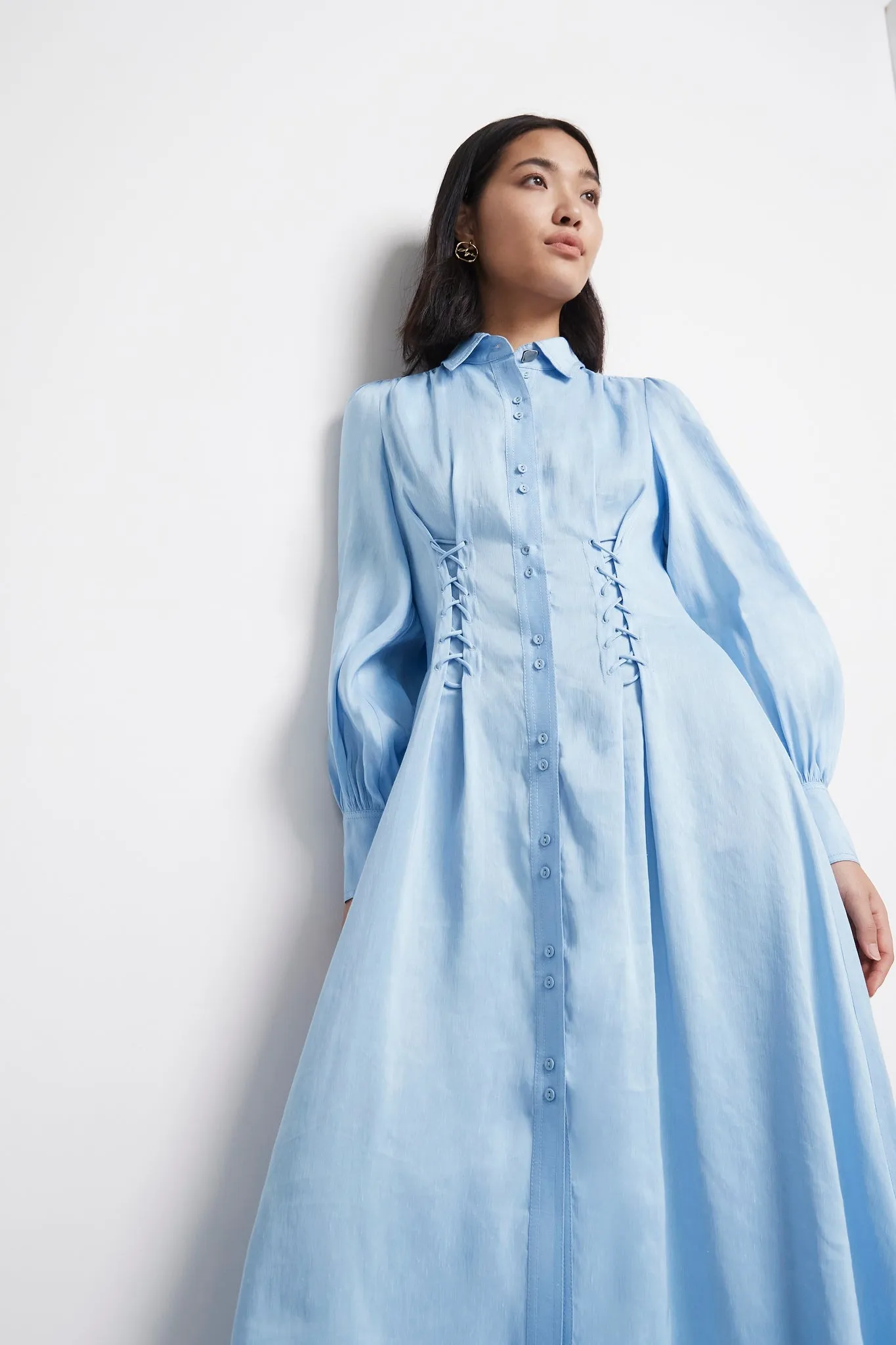 Ephemera Lace-Up Shirt Dress sold by Aje product image thumbnail 3