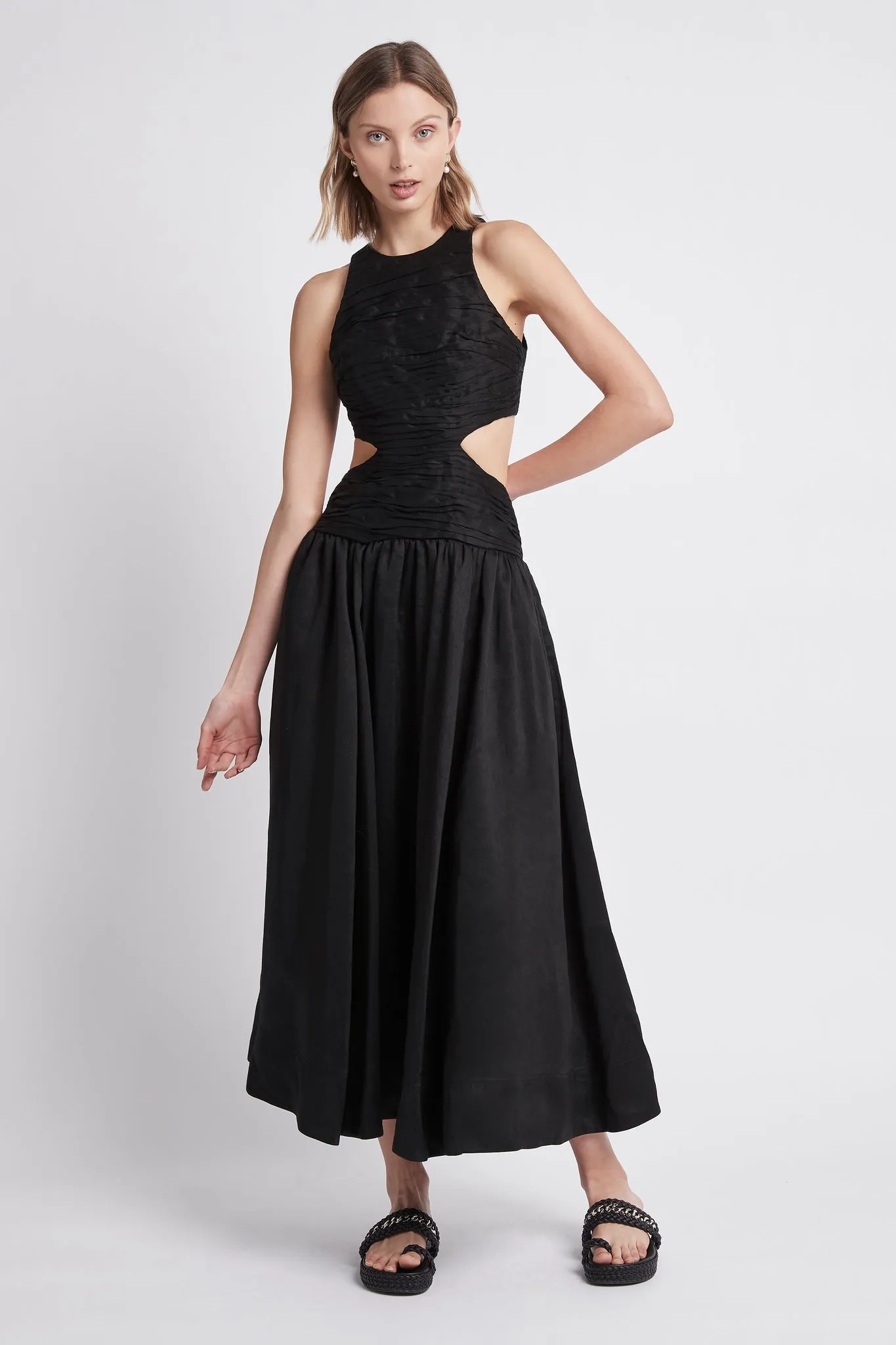 Introspect Cut Out Midi Dress sold by Aje