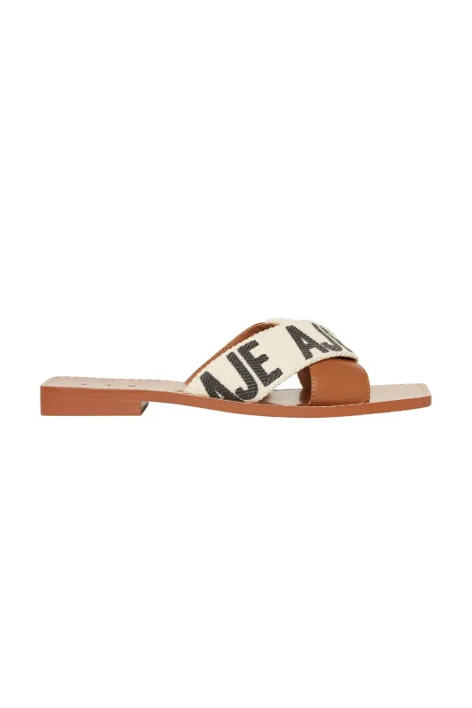 Hydra Knot Leather Logo Sandal made by Aje