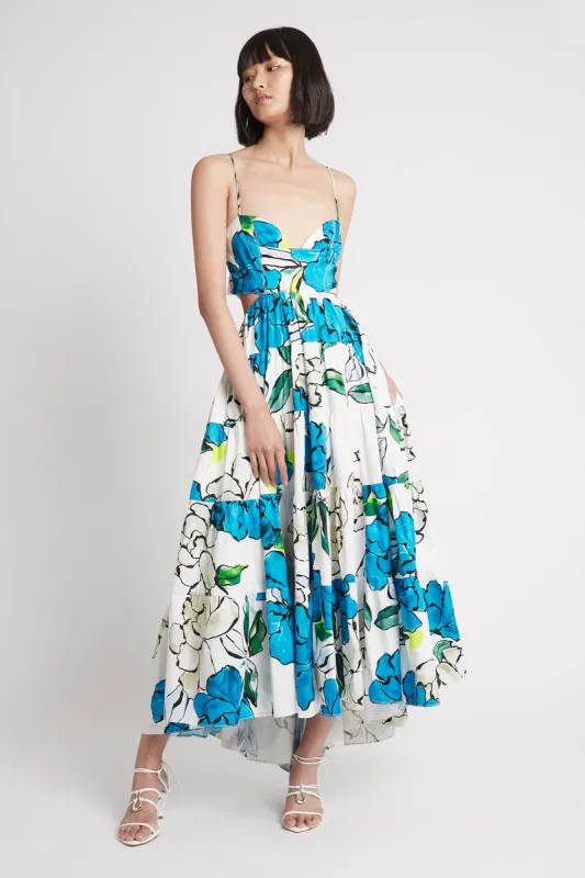Botanical Tiered Midi Dress made by Aje