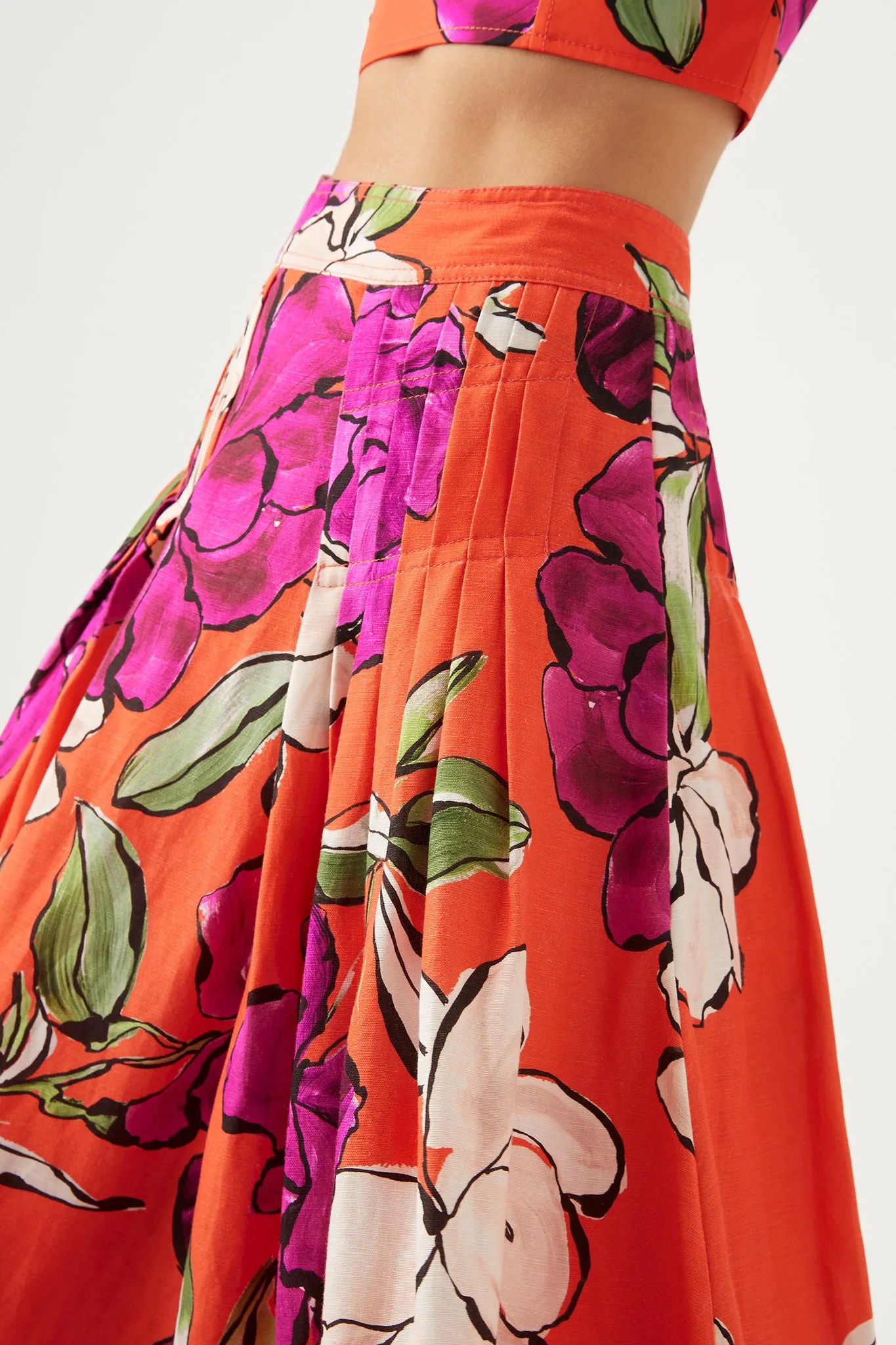 Lewis Tuck Detail Midi Skirt sold by Aje product image thumbnail 5