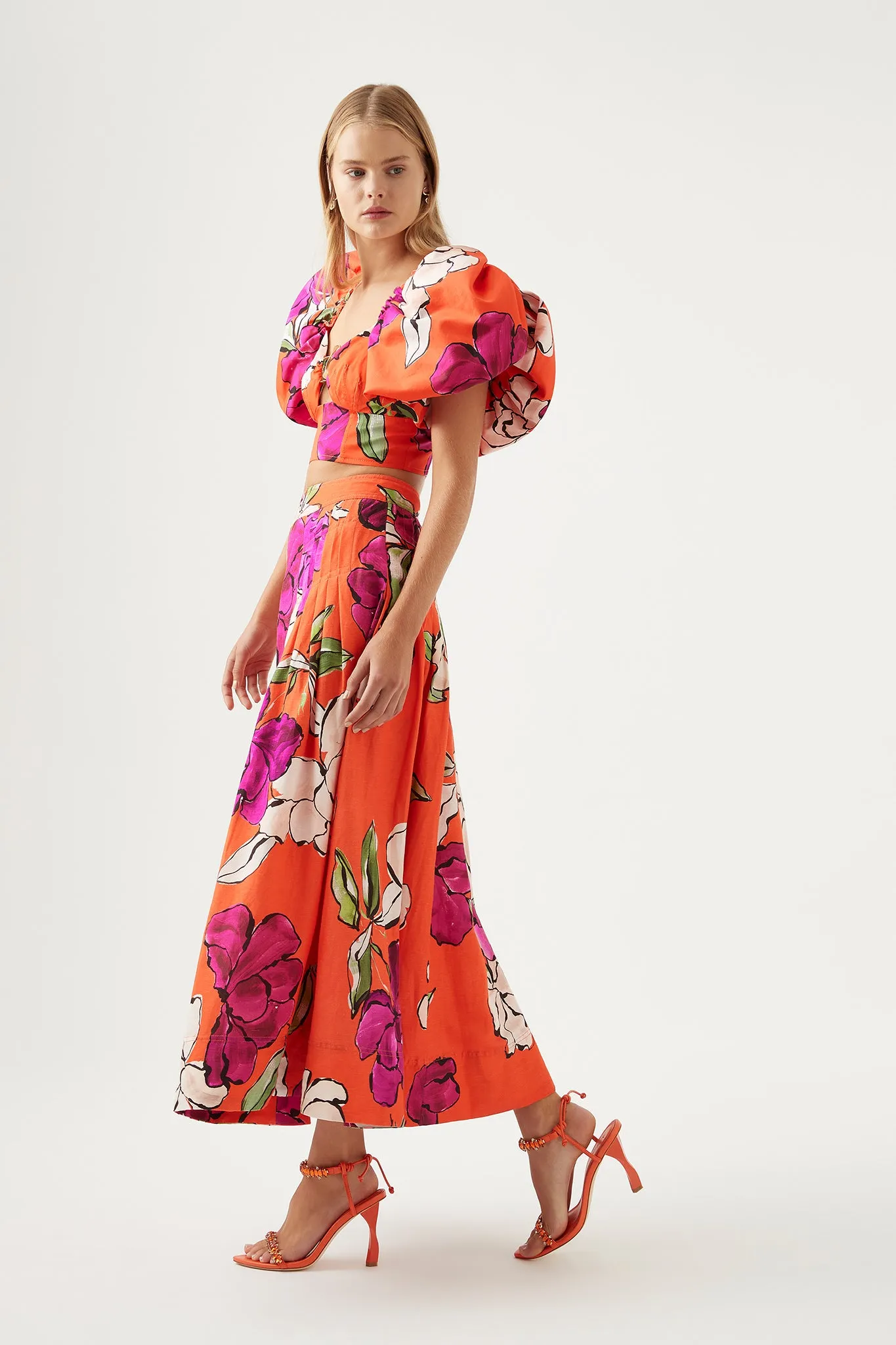 Lewis Tuck Detail Midi Skirt sold by Aje product image thumbnail 4