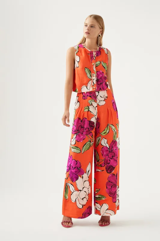 Dazzling Floral Wide Leg Pant made by Aje