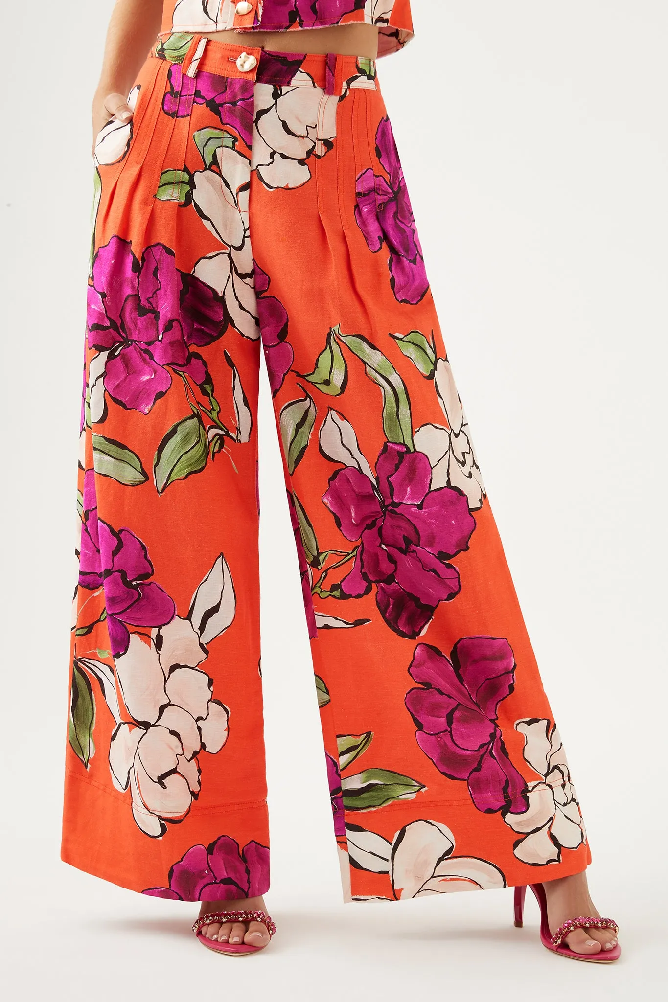 Dazzling Floral Wide Leg Pant sold by Aje product image thumbnail 4