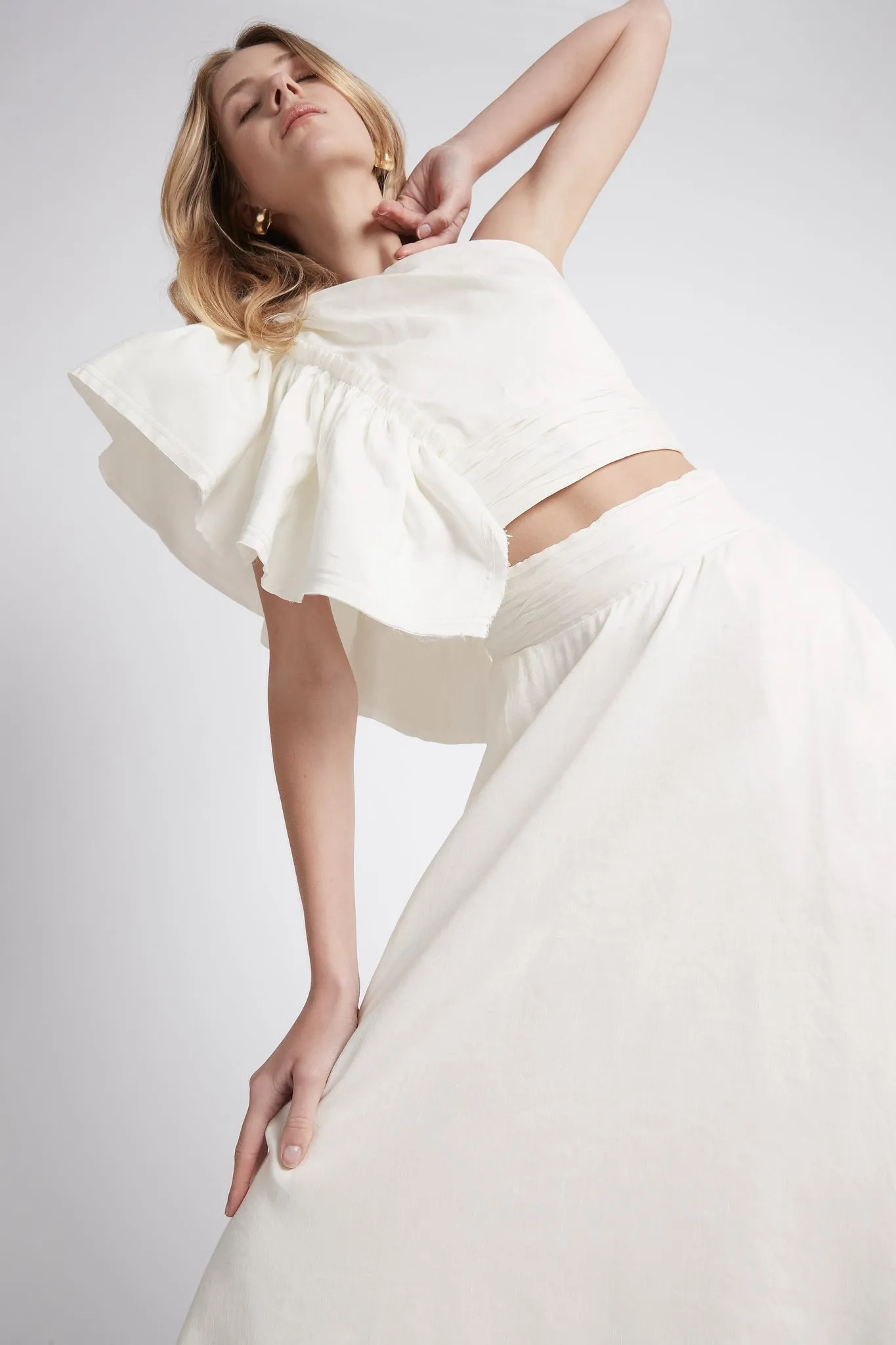 Bonjour Ruched Waist Midi Skirt sold by Aje product image thumbnail 4
