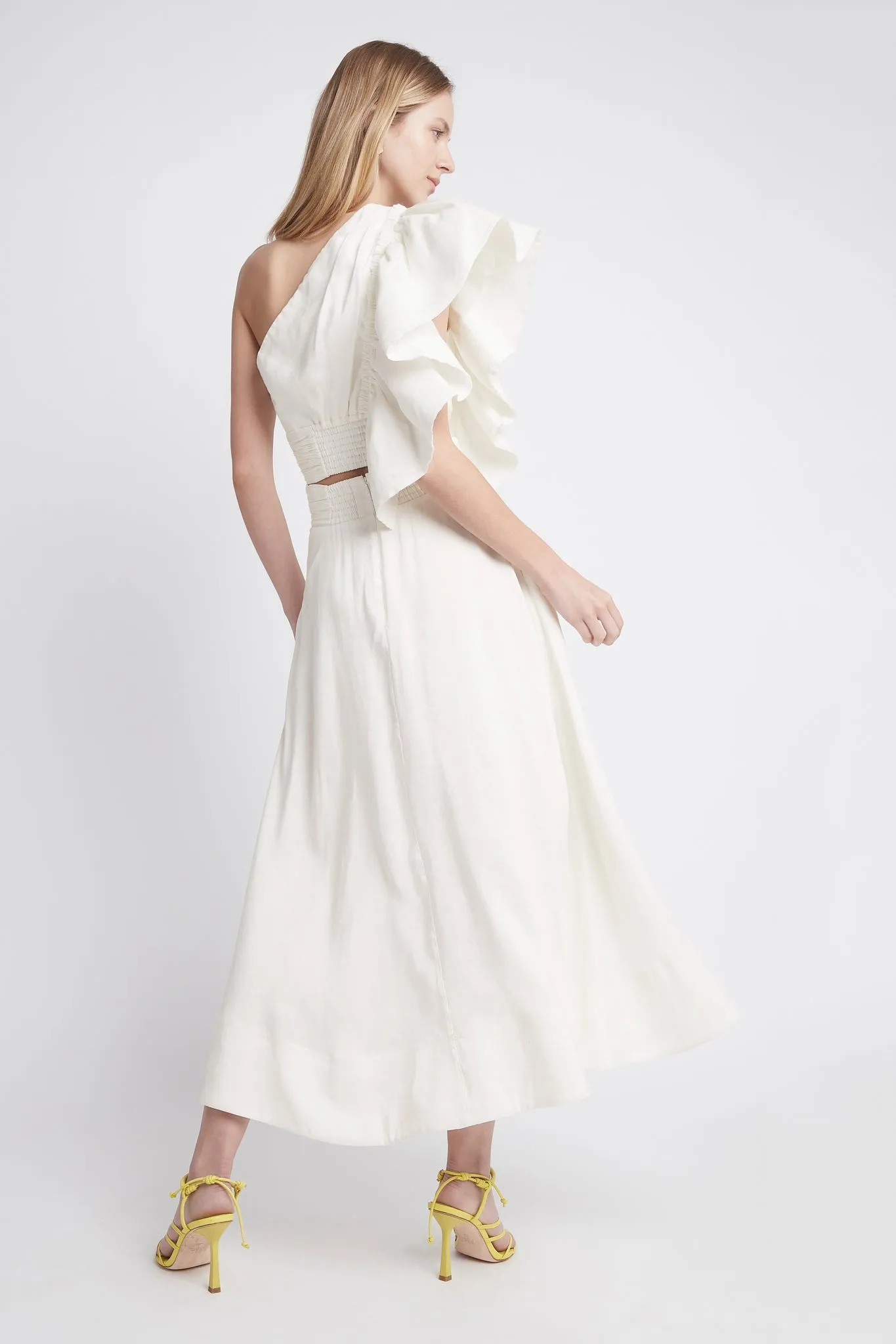Bonjour Ruched Waist Midi Skirt sold by Aje product image thumbnail 5
