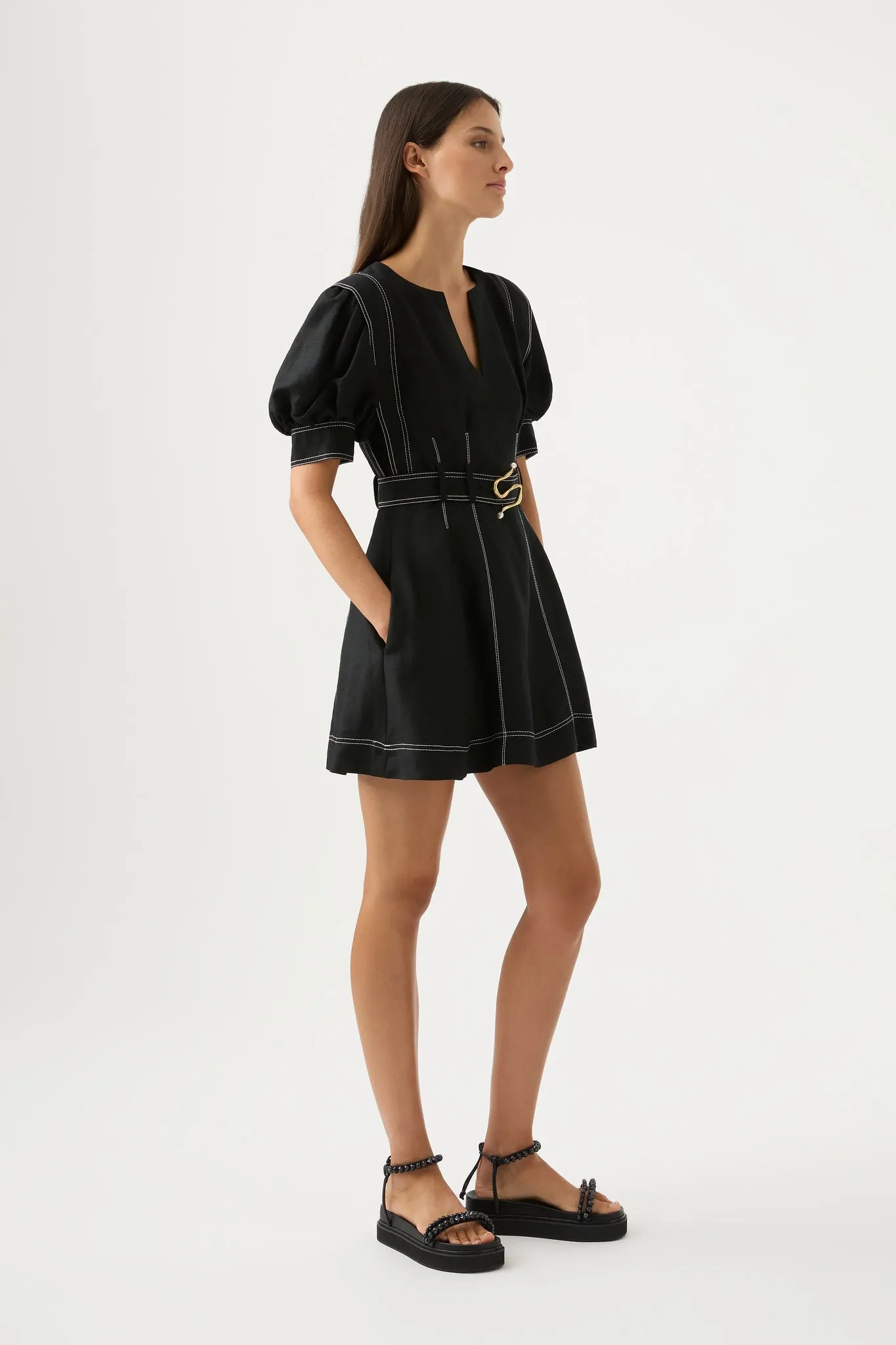 Beacon Structured Mini Dress sold by Aje