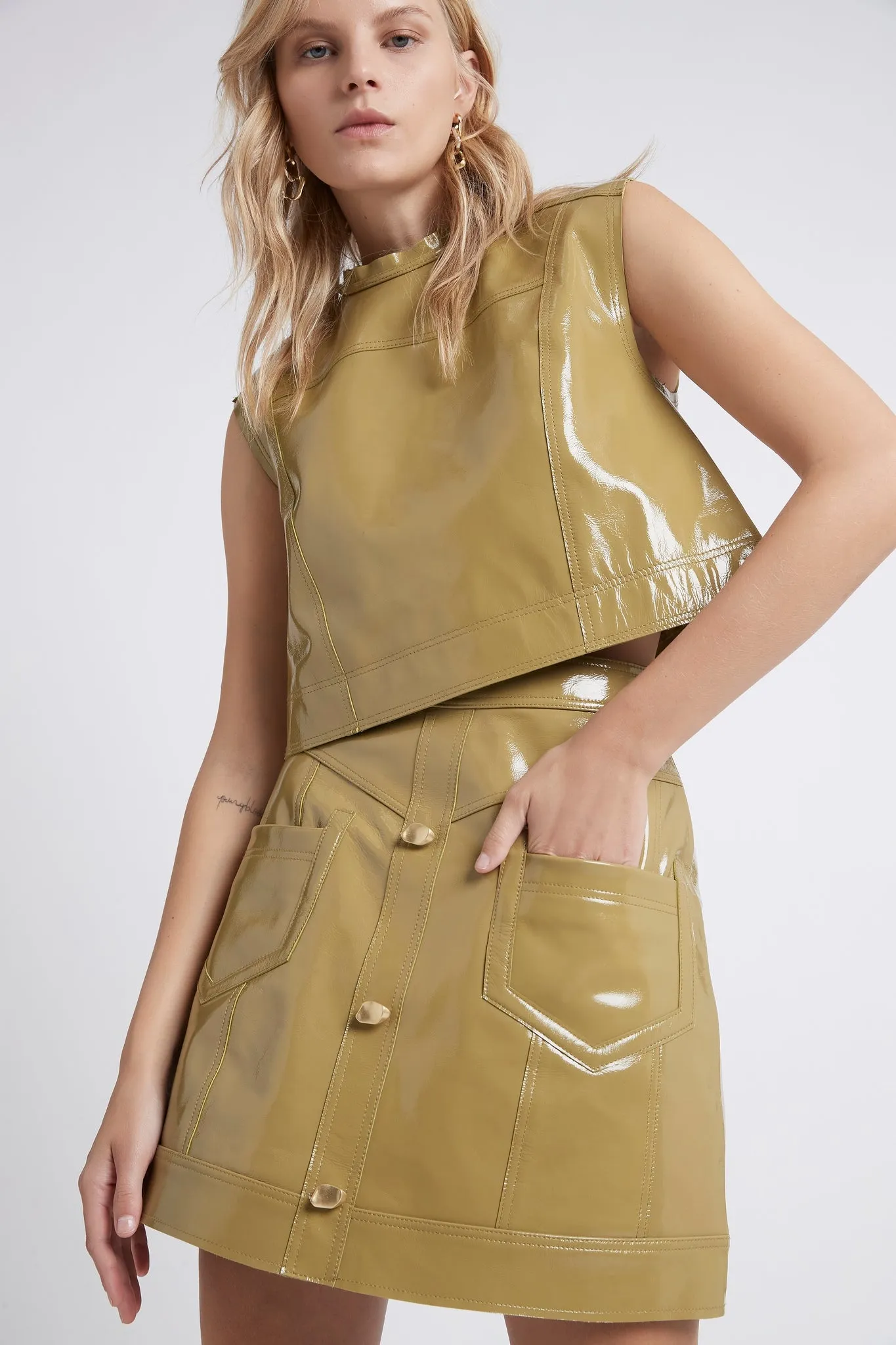 Promenade Leather Shell Top sold by Aje product image thumbnail 4