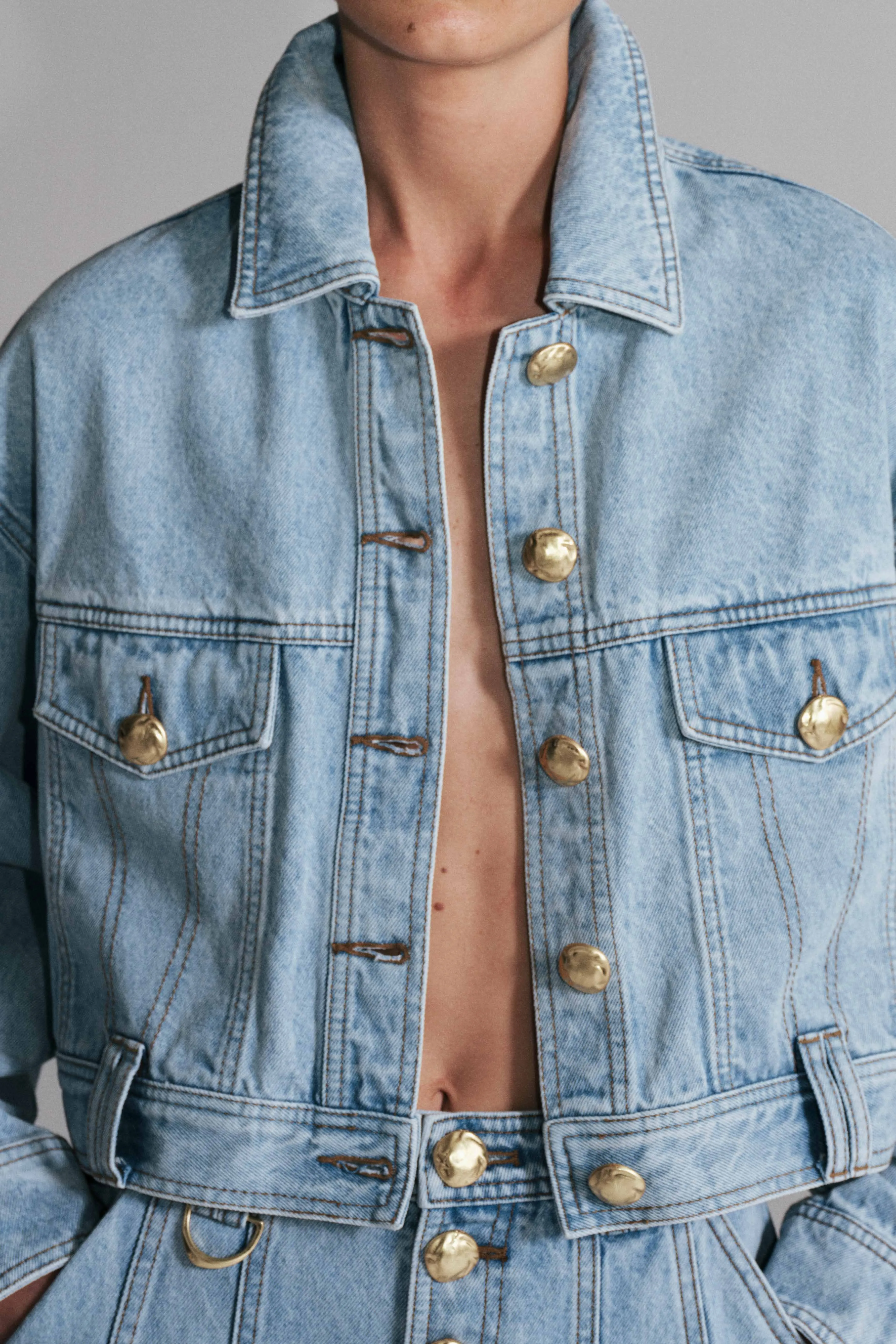 Joy Curved Back Denim Jacket sold by Aje product image thumbnail 3
