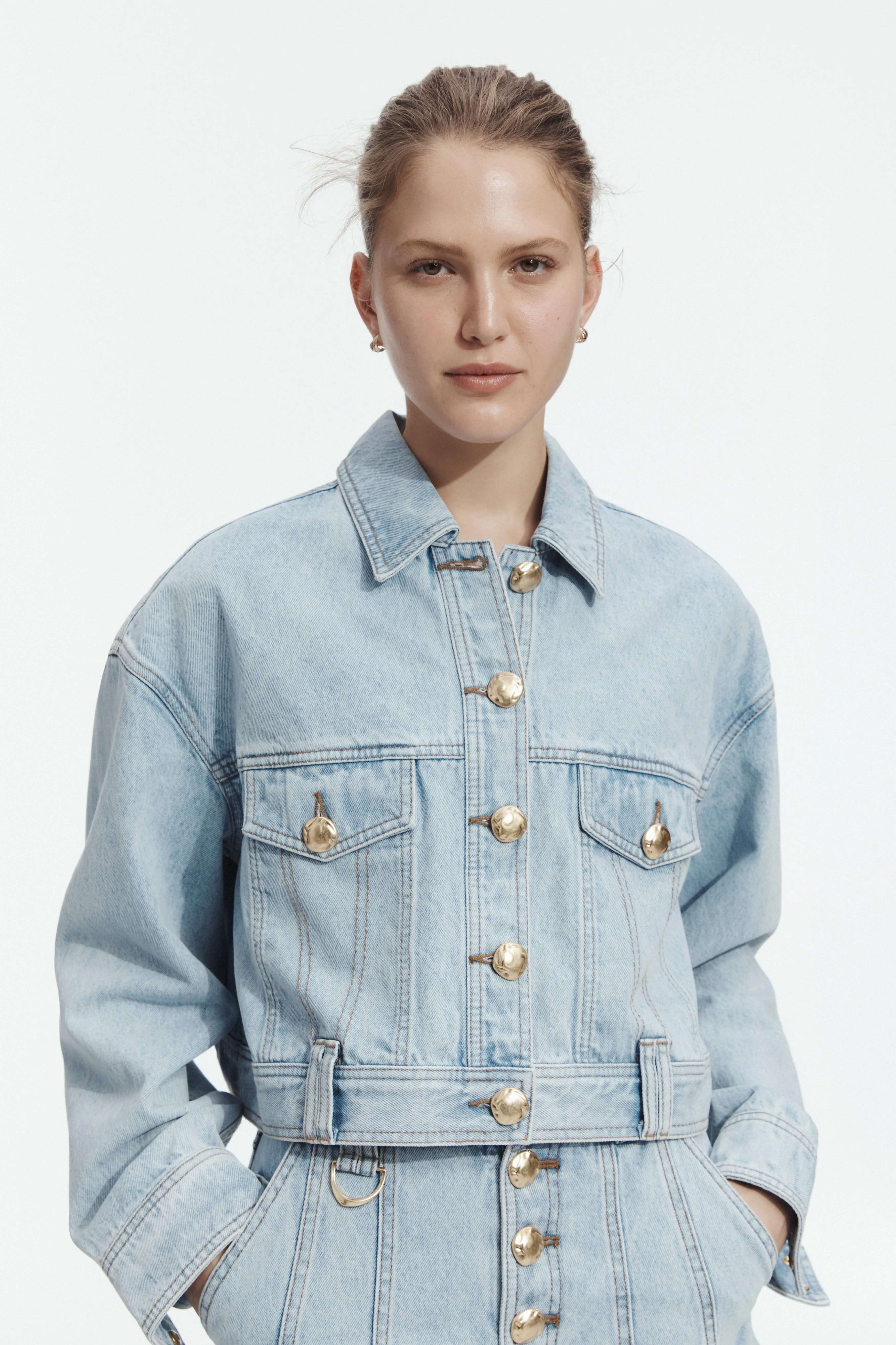 Joy Curved Back Denim Jacket sold by Aje product image thumbnail 4