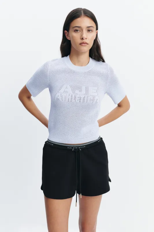 Crop Knit Logo Tee made by Aje