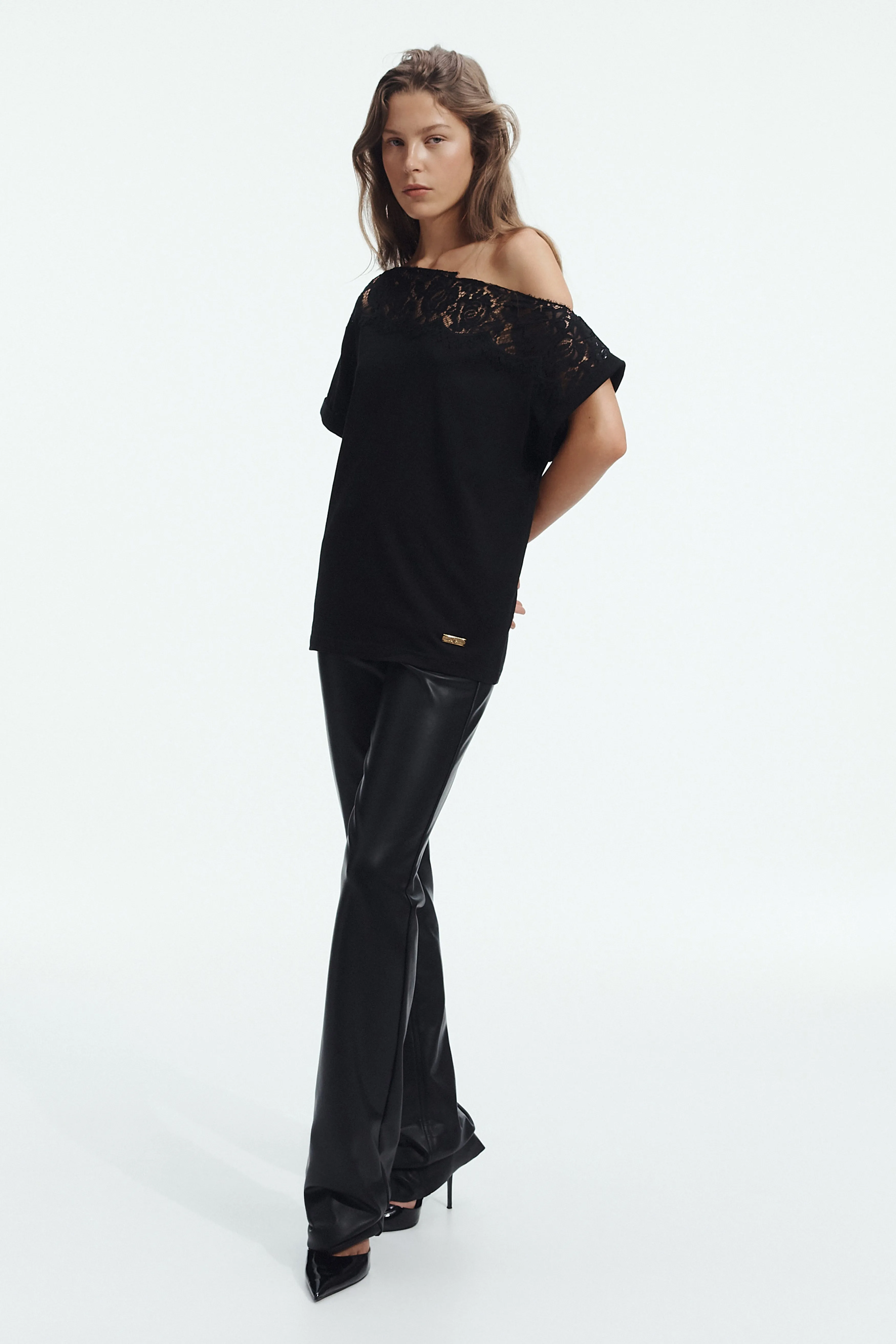 Ivana Lace Neck Tee sold by Aje product image thumbnail 3