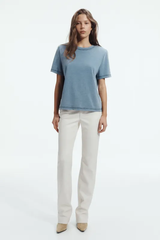 Jono Denim Wash Tee made by Aje