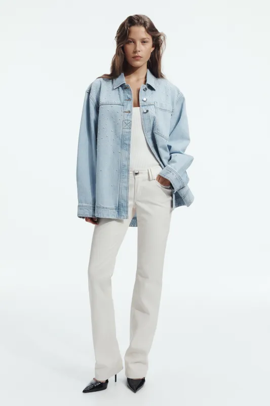 Lucina Stud Denim Shirt made by Aje
