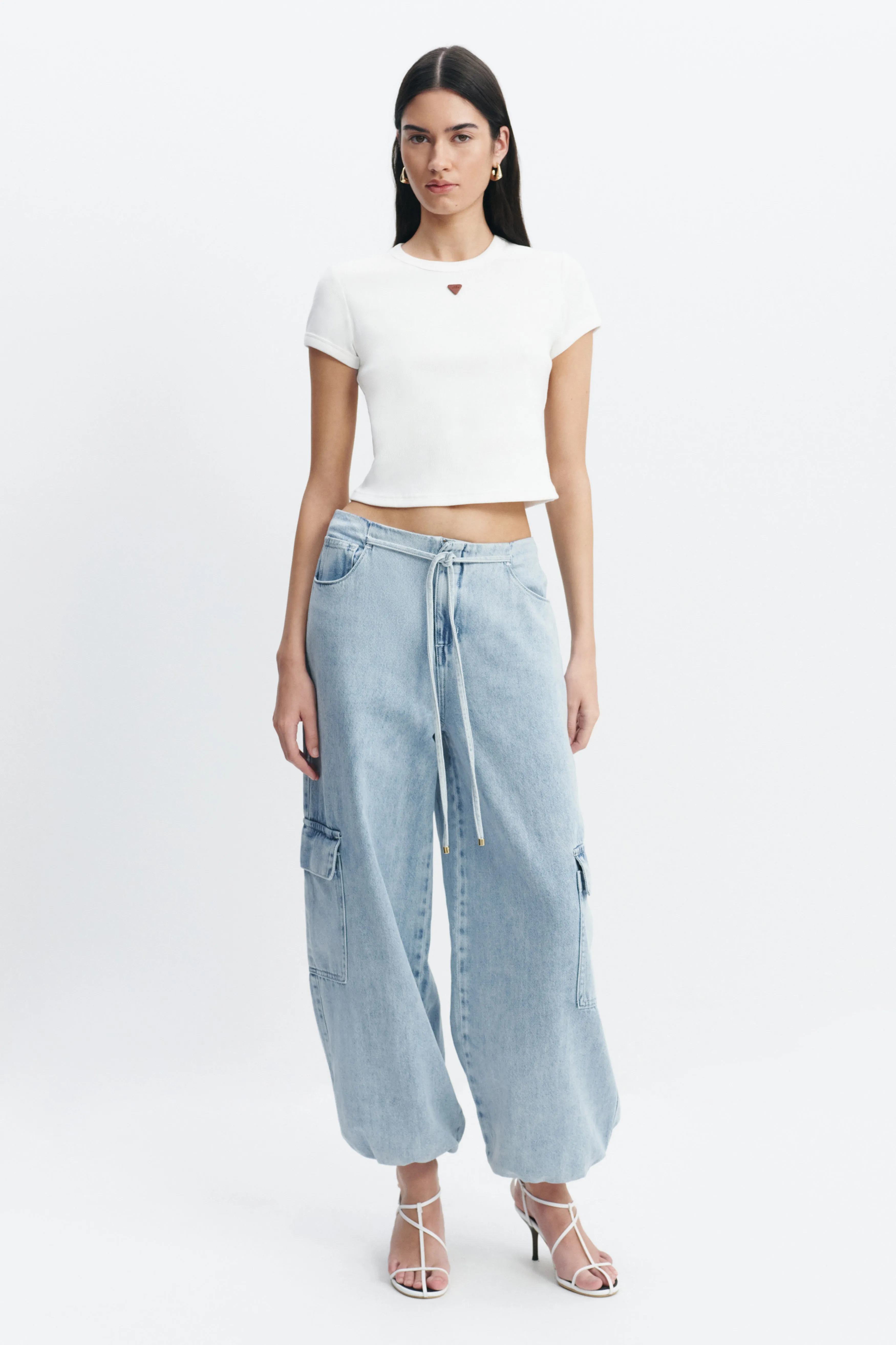 Margot Denim Cargo Pant sold by Aje
