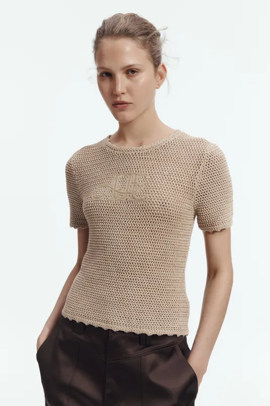 Uma Slim Knit Tee made by Aje