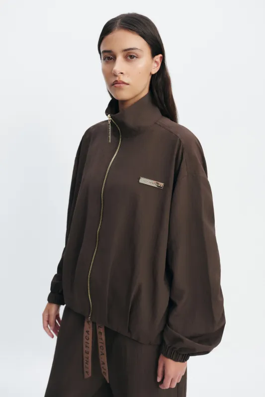 Ruched Bomber Jacket made by Aje