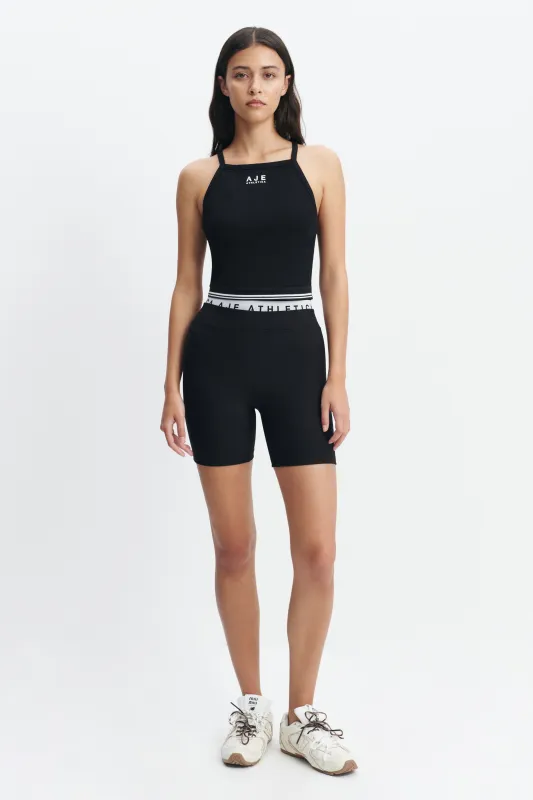 Logo Elastic Mid Length Bike Short 601 made by Aje