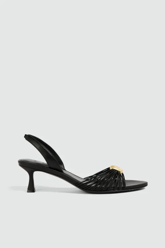 Liora Strappy Buckle Low Heel made by Aje