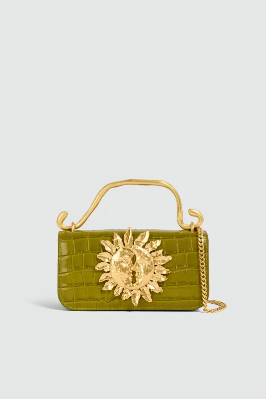 Luna Mini Croc Emboss Clutch made by Aje
