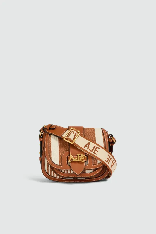 Viva Small Canvas Saddle Bag made by Aje